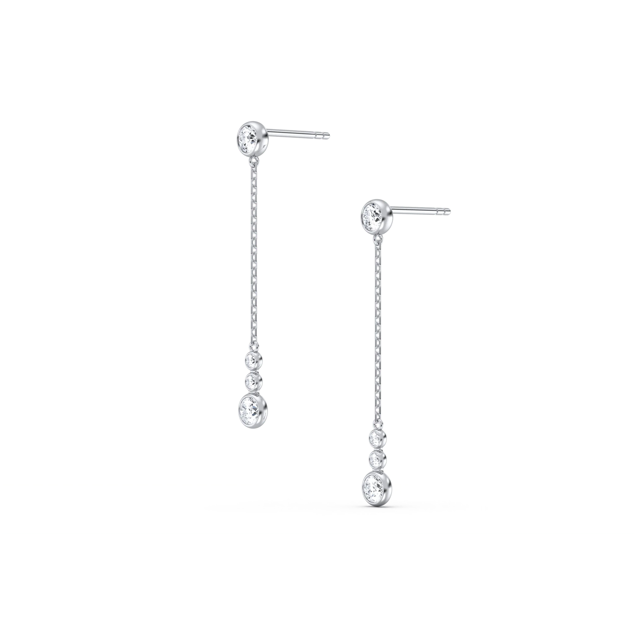 14K Solid Gold Dazzling Drop Earring With Lab Diamond - Image 7