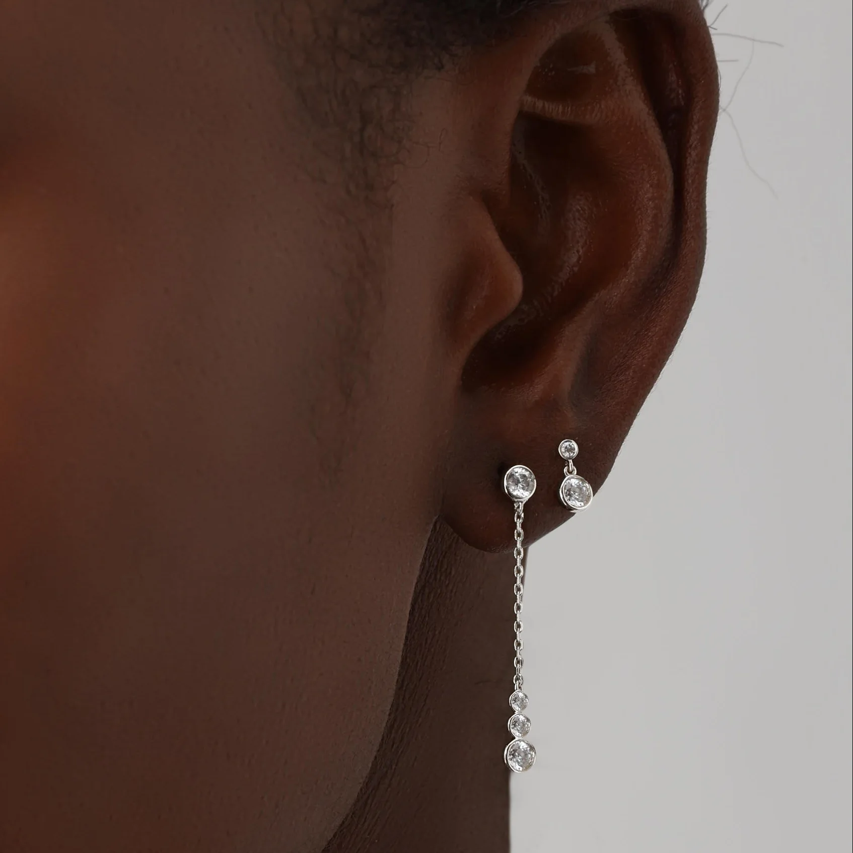 14K Solid Gold Dazzling Drop Earring With Lab Diamond - Image 8