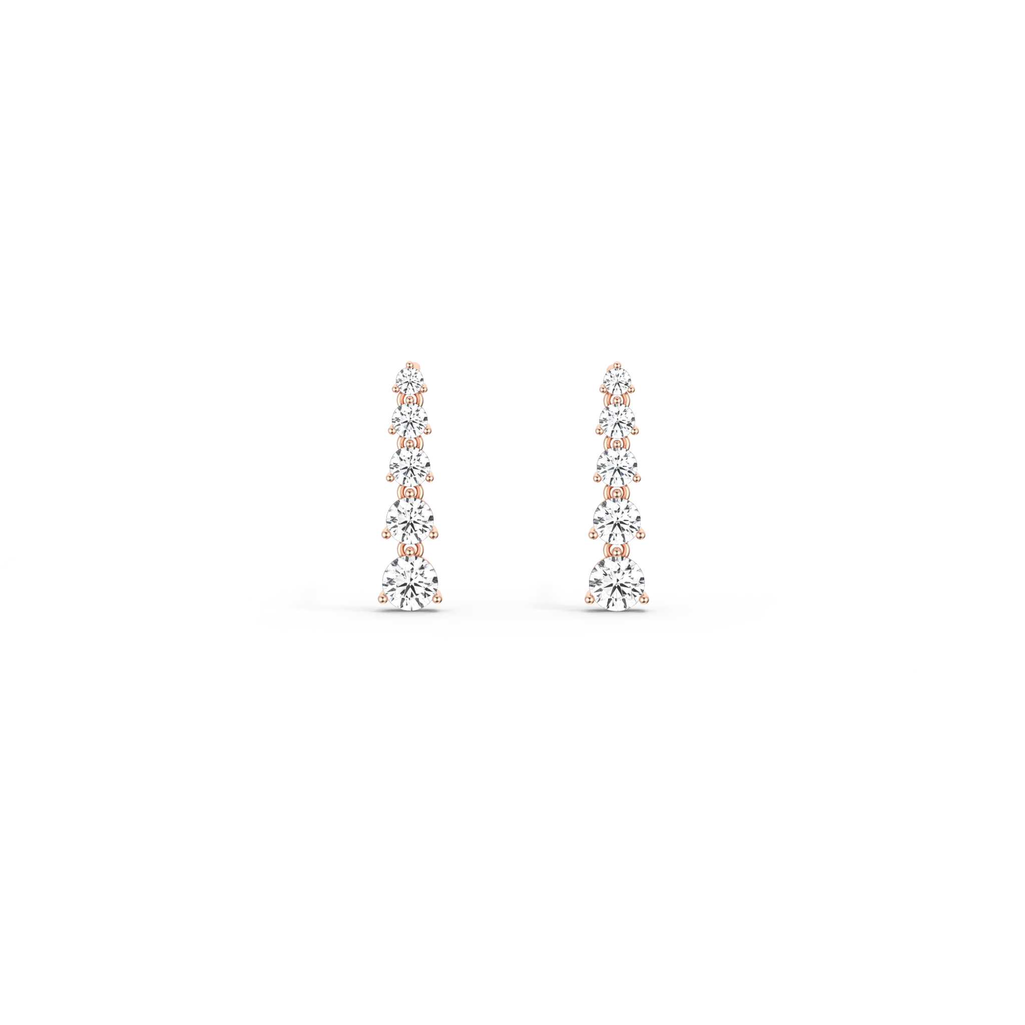 14K Solid Gold Round Dangle Earring With Lab-Grown Diamond - Image 12