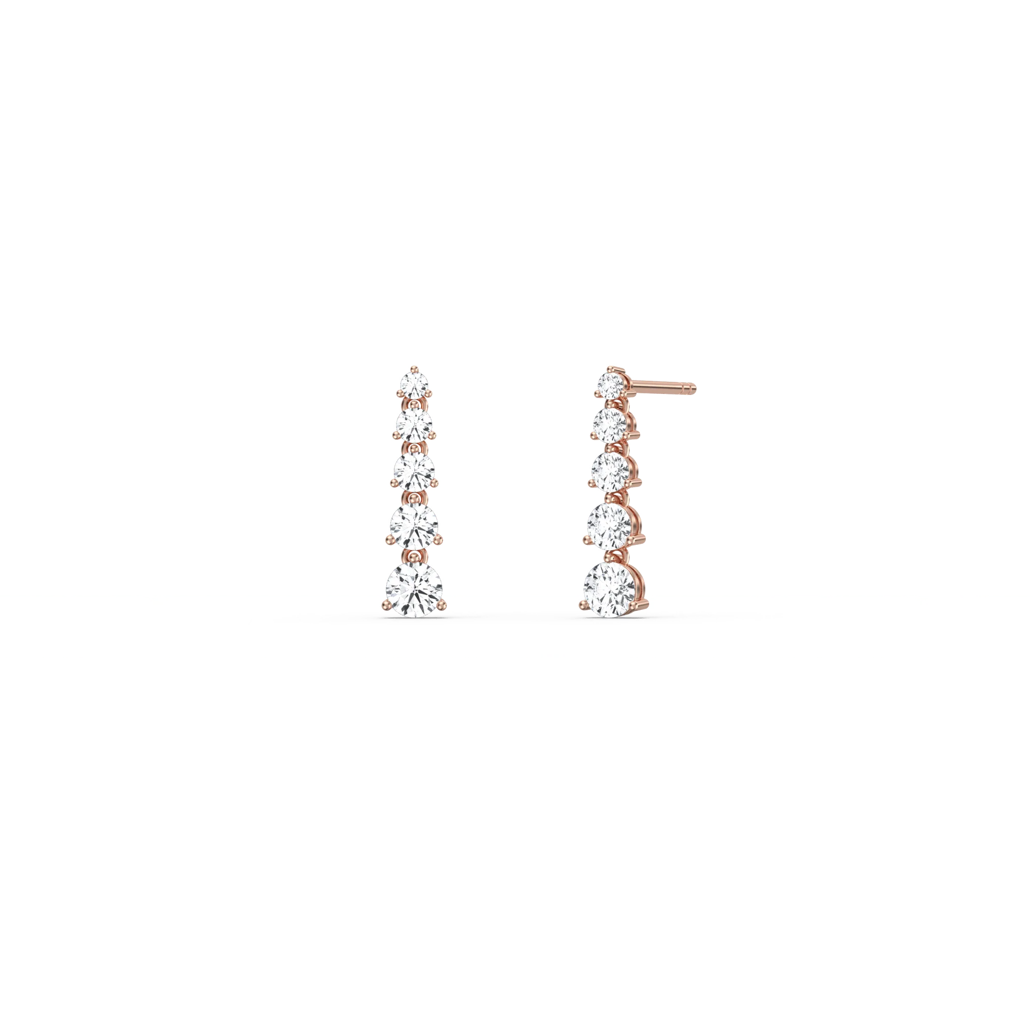 14K Solid Gold Round Dangle Earring With Lab-Grown Diamond - Image 13