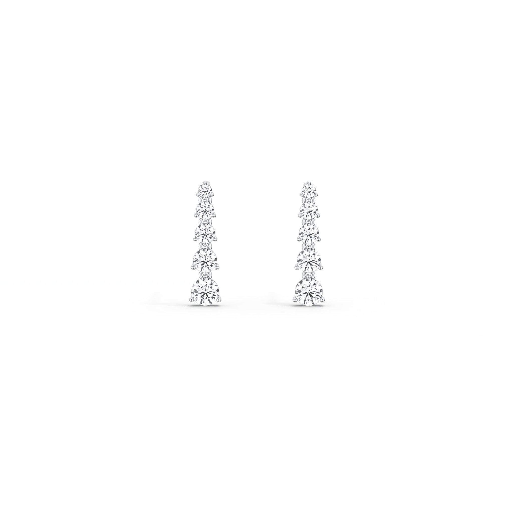 14K Solid Gold Round Dangle Earring With Lab-Grown Diamond - Image 9