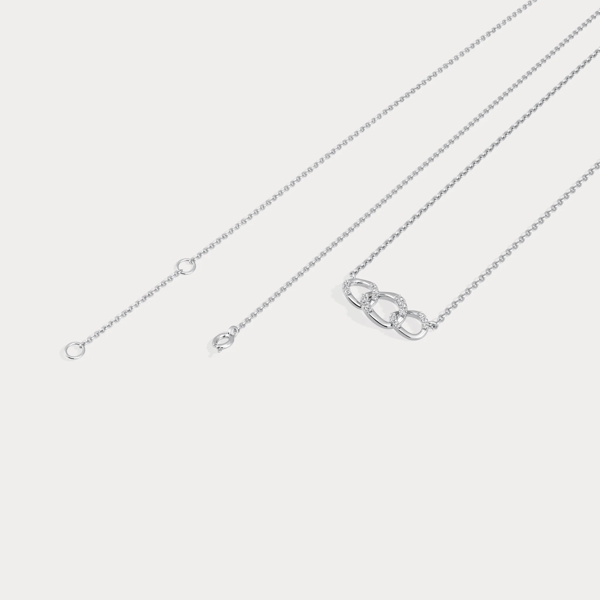 14K Solid Gold Unite Pendant Necklace With Lab Diamond - Image 13
