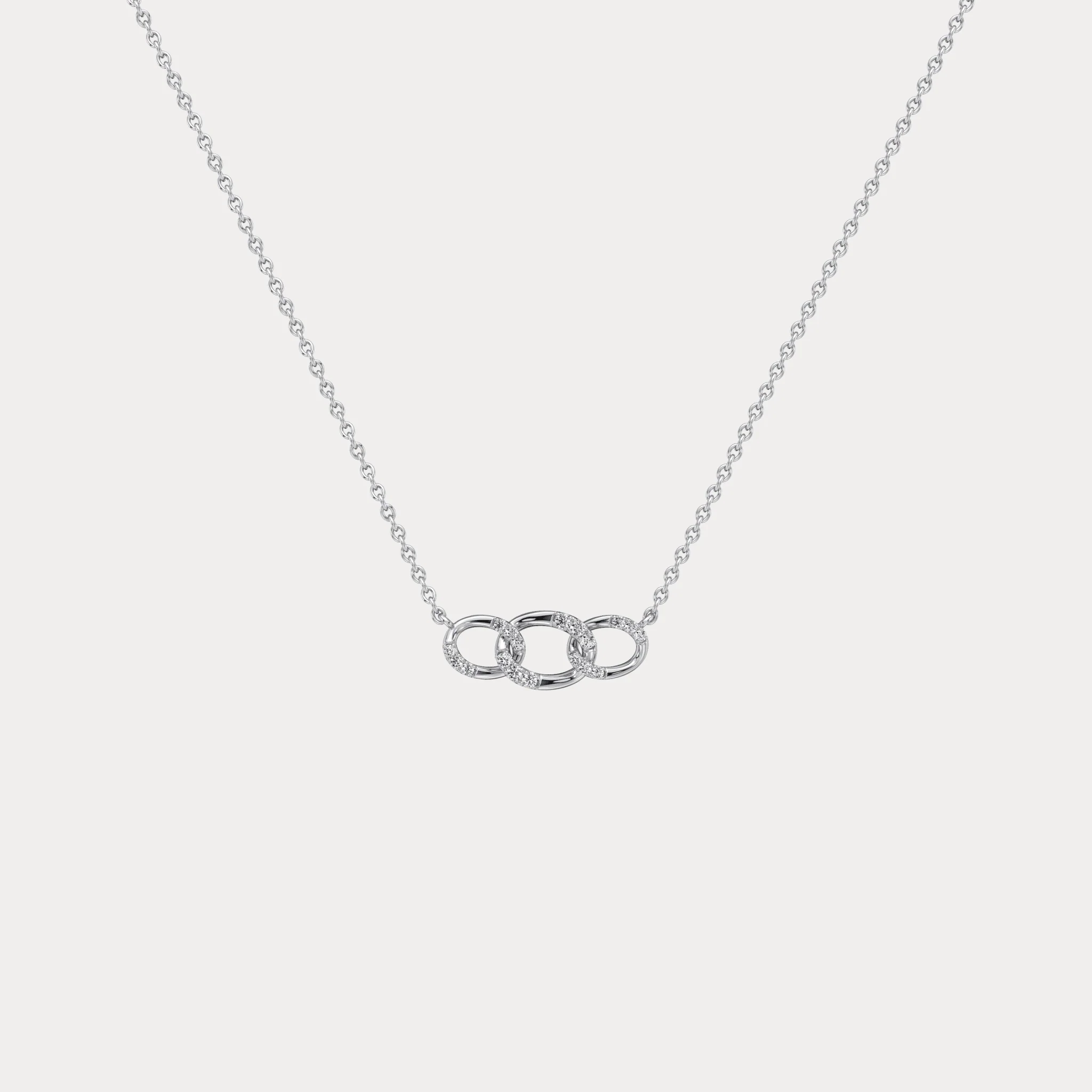 14K Solid Gold Unite Pendant Necklace With Lab Diamond - Image 9