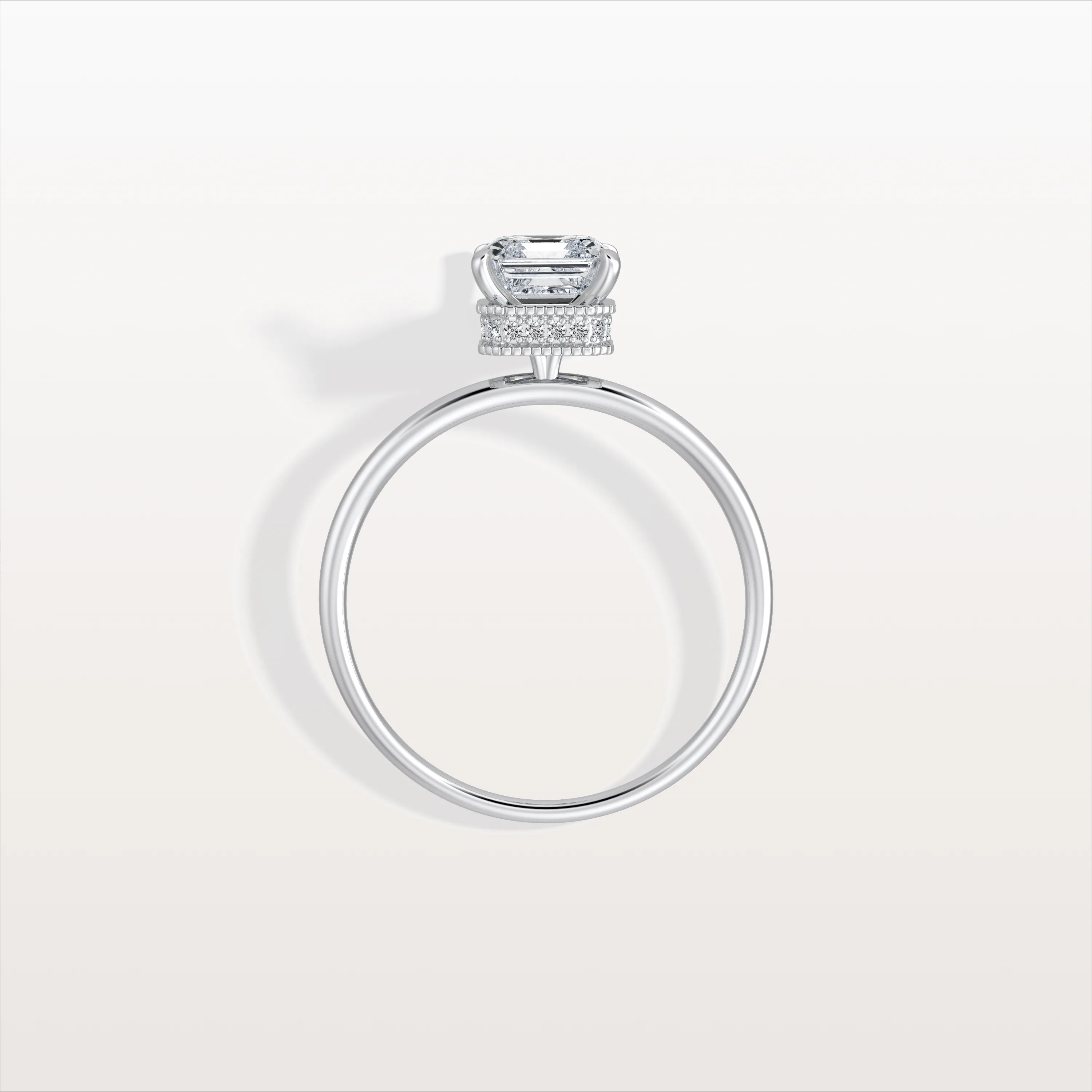 Rhea丨1CT Asscher Cut Lab Grown Diamond Ring With Basket Setting - Image 33