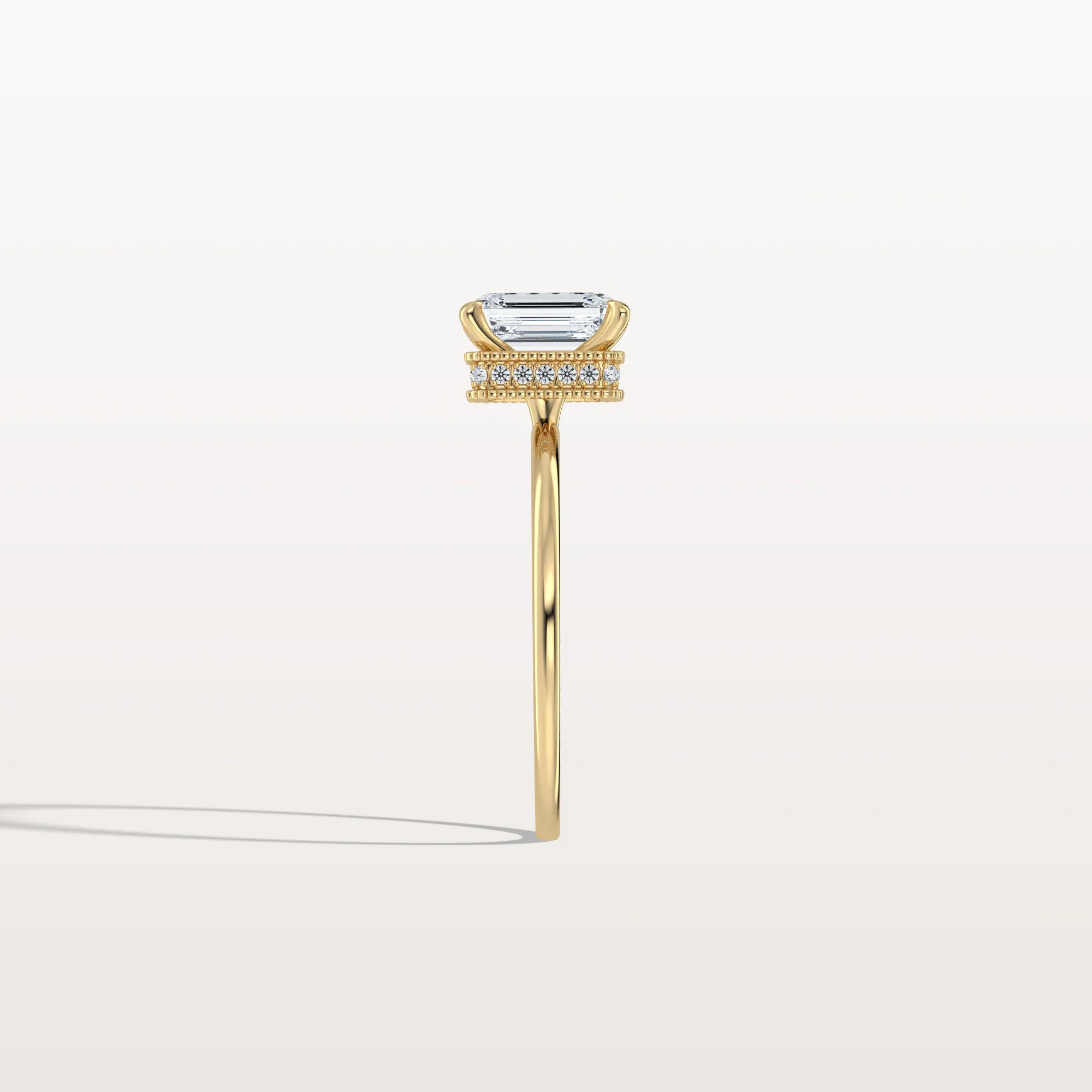 Nova丨1CT Emerald Cut Lab Grown Diamond Engagement Ring - Image 7
