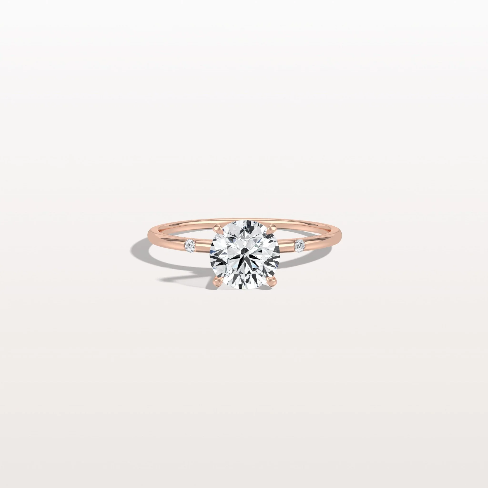 Noelle丨1CT Hidden Halo Lab Diamond Engagement Ring with Side Accents - Image 16
