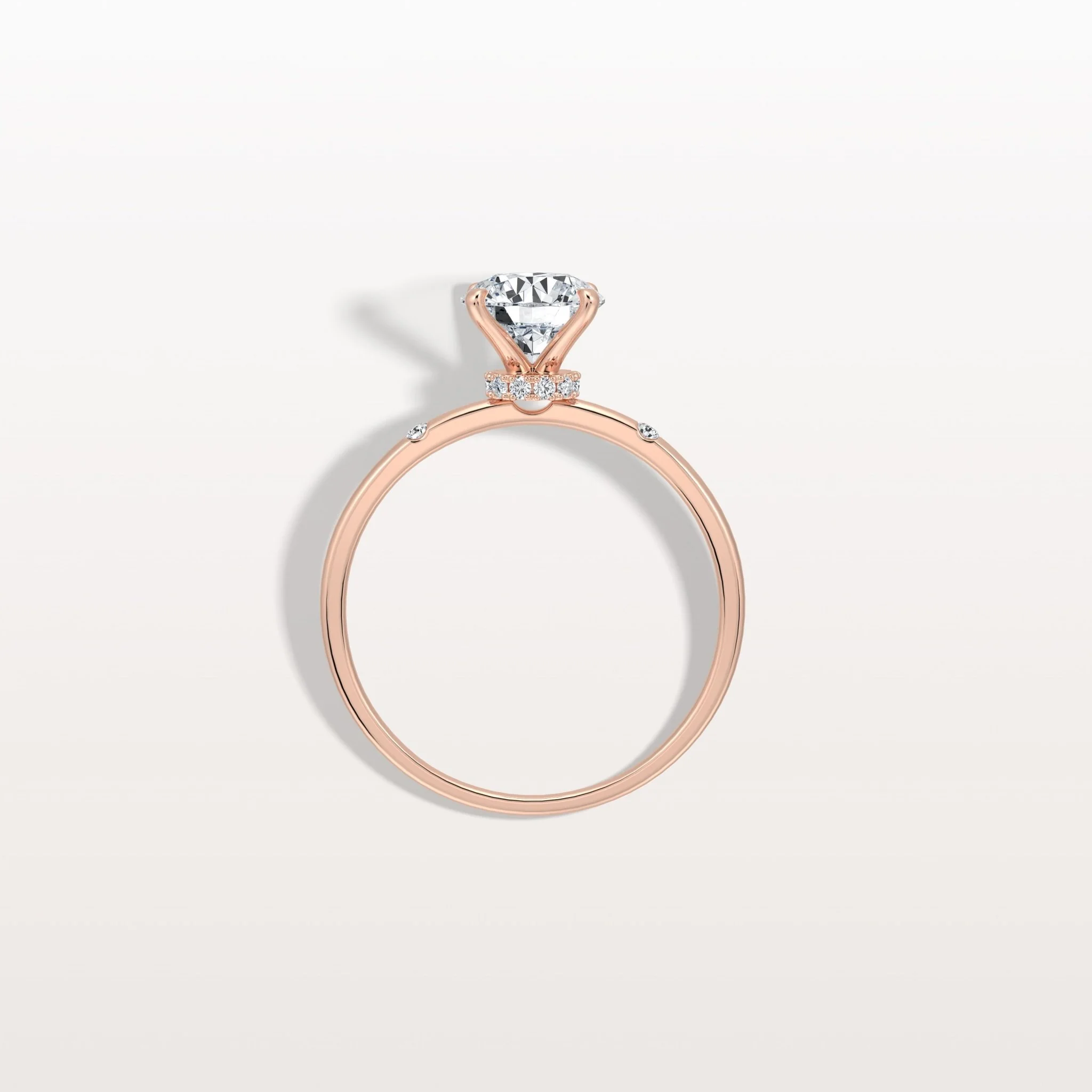 Noelle丨1CT Hidden Halo Lab Diamond Engagement Ring with Side Accents - Image 20