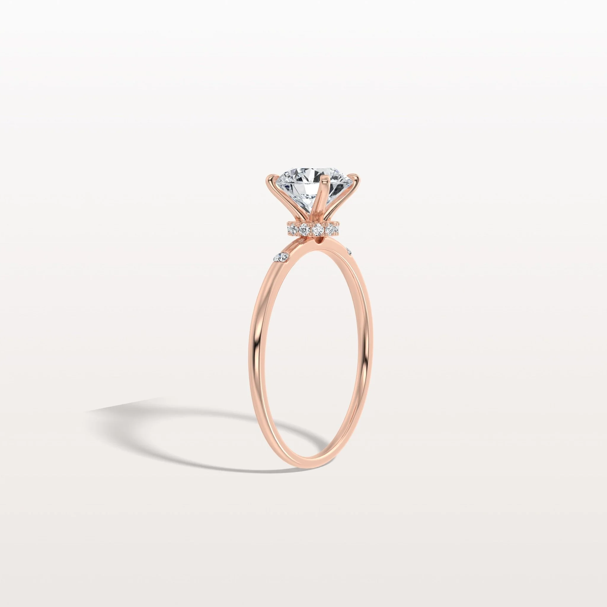 Noelle丨1CT Hidden Halo Lab Diamond Engagement Ring with Side Accents - Image 21