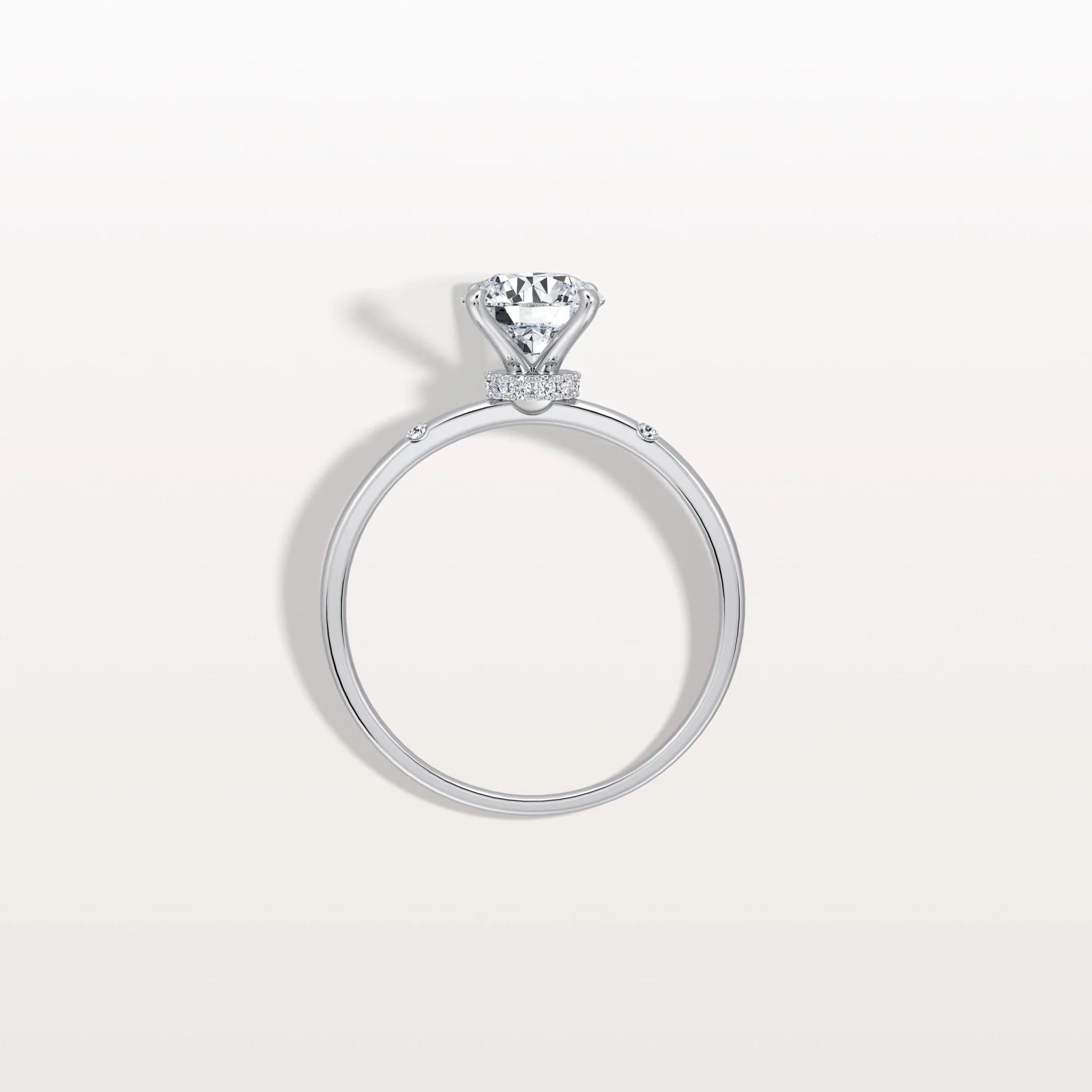 Noelle丨1CT Hidden Halo Lab Diamond Engagement Ring with Side Accents - Image 26