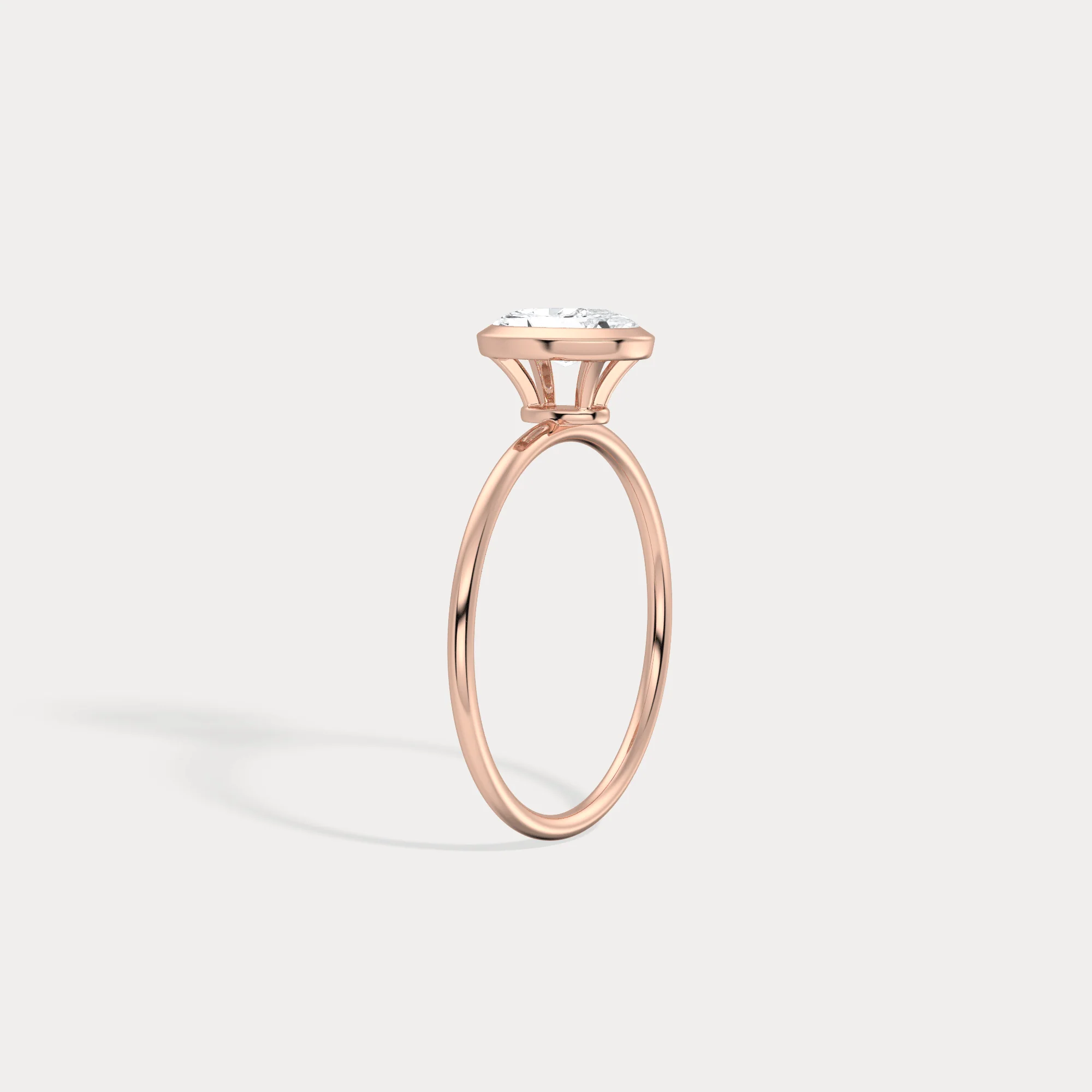 Sophia丨1CT Oval Cut Lab-Grown Diamond Bezel Engagement Ring in 14K Gold/Platinum - Image 21