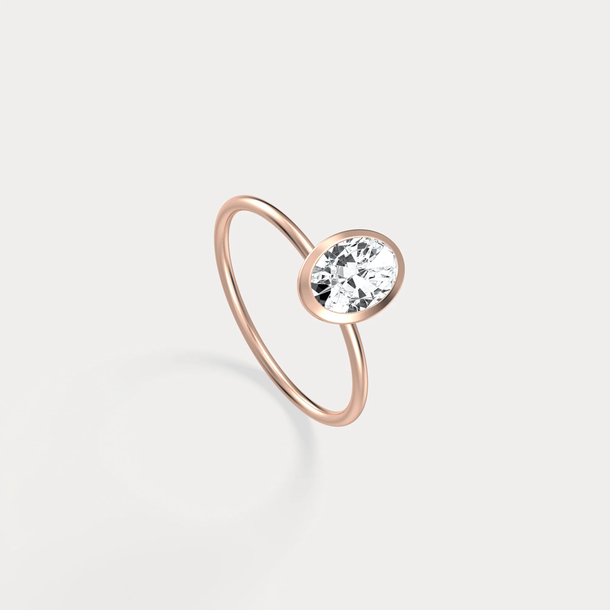 Sophia丨1CT Oval Cut Lab-Grown Diamond Bezel Engagement Ring in 14K Gold/Platinum - Image 22