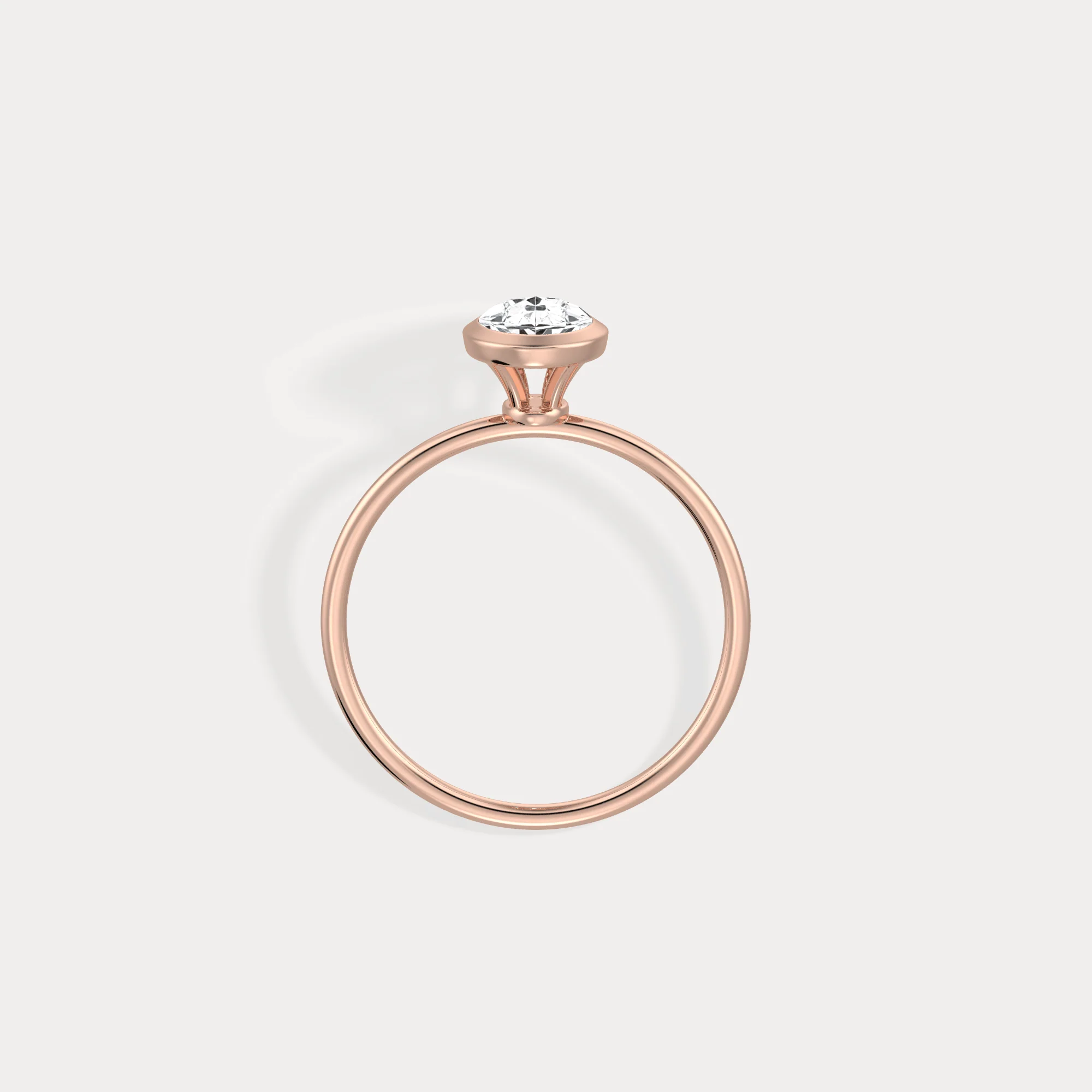 Sophia丨1CT Oval Cut Lab-Grown Diamond Bezel Engagement Ring in 14K Gold/Platinum - Image 24