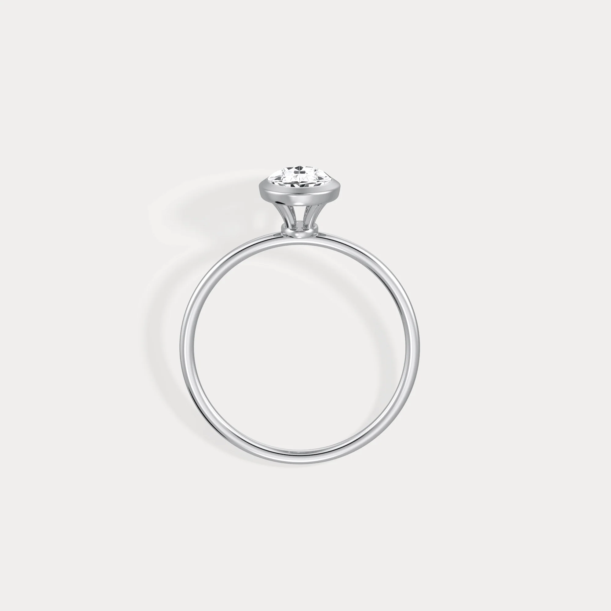 Sophia丨1CT Oval Cut Lab-Grown Diamond Bezel Engagement Ring in 14K Gold/Platinum - Image 32