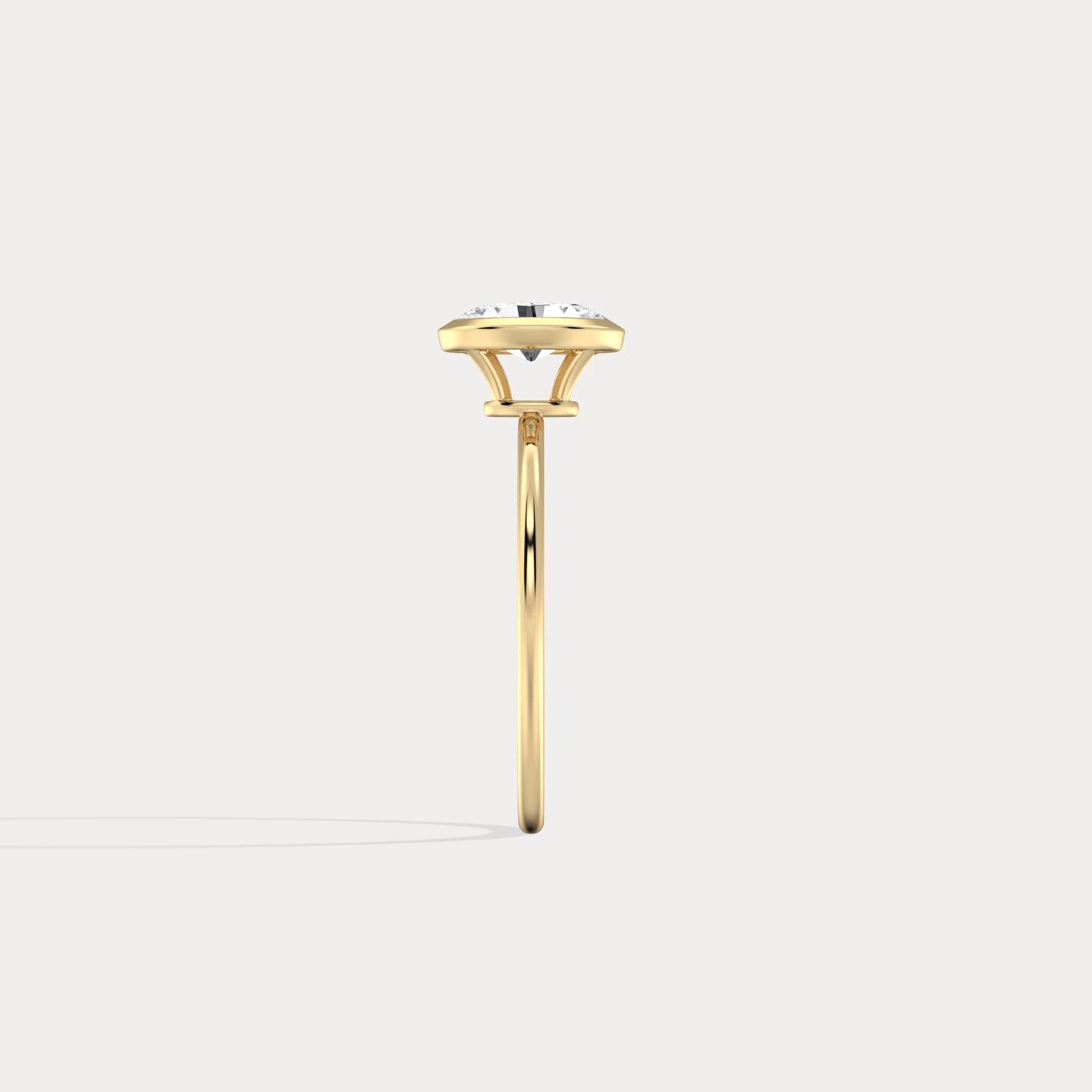 Sophia丨1CT Oval Cut Lab-Grown Diamond Bezel Engagement Ring in 14K Gold/Platinum - Image 8