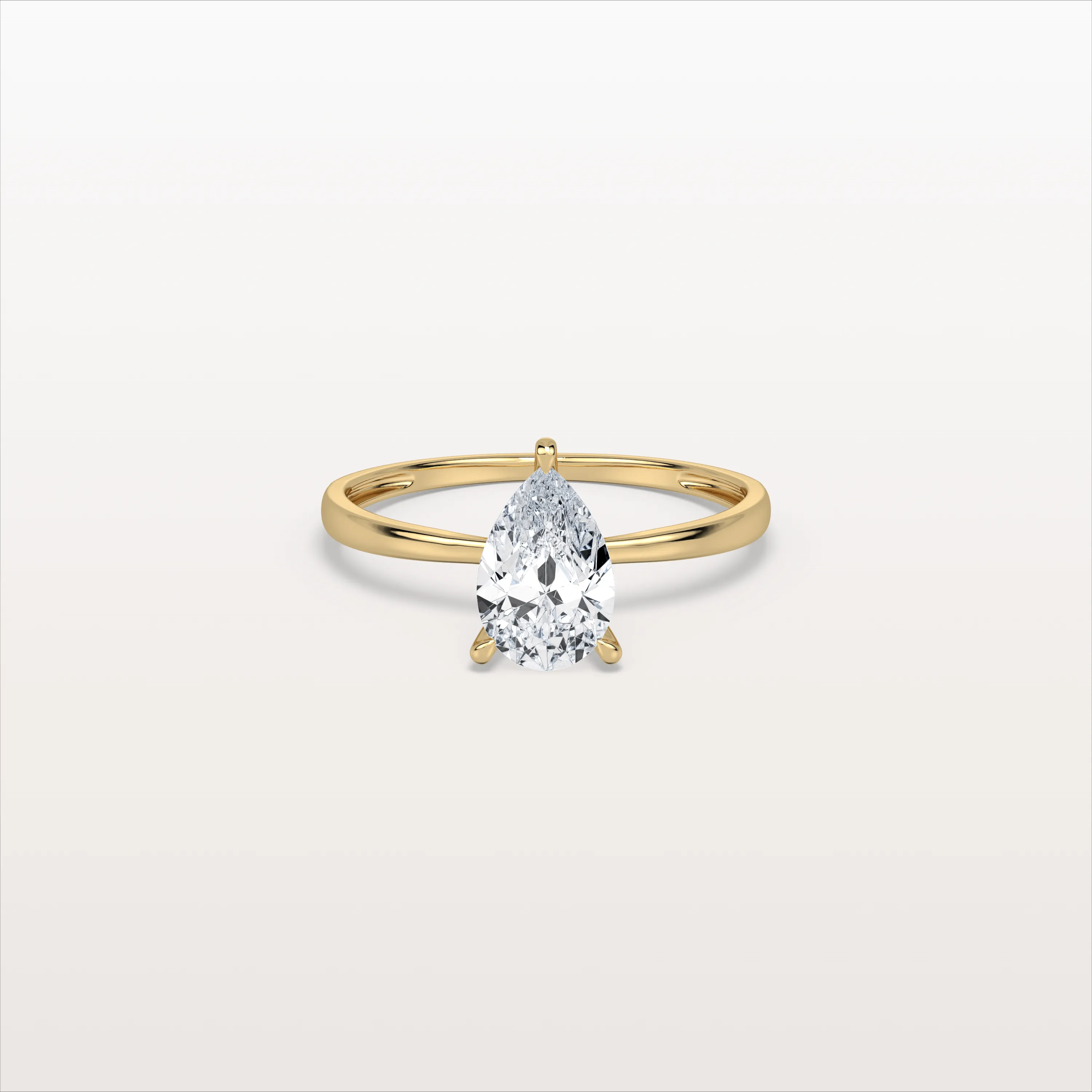 Elise丨1CT Pear Cut Lab Diamond Engagement Ring In 14K Gold - Image 7