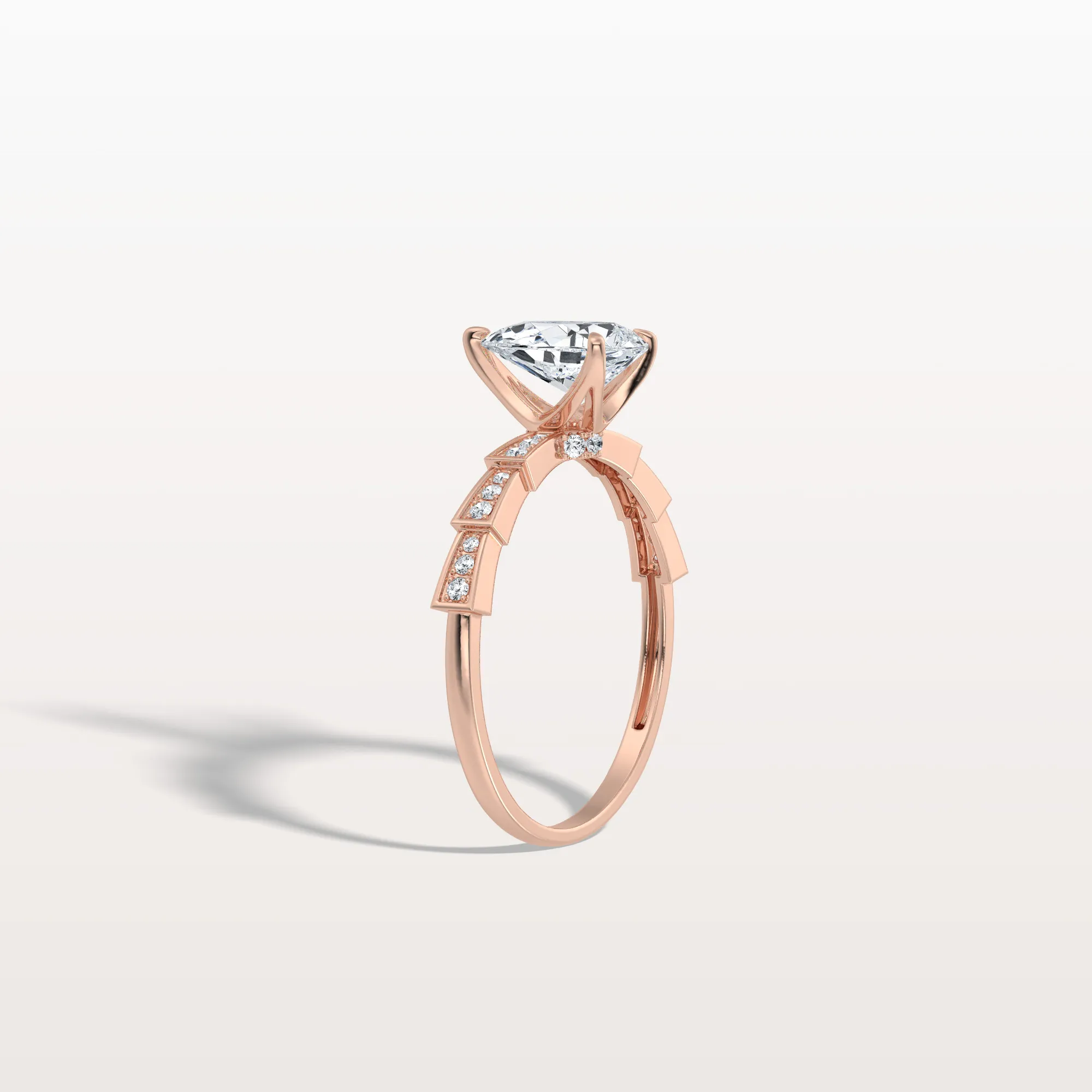 Celeste丨1CT Pear Cut Lab Diamond Hidden Halo Ring-Modern Style - Image 21