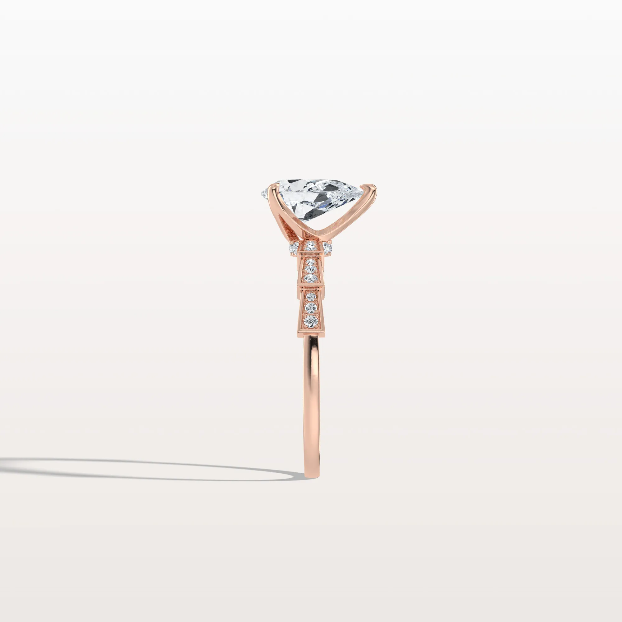 Celeste丨1CT Pear Cut Lab Diamond Hidden Halo Ring-Modern Style - Image 22