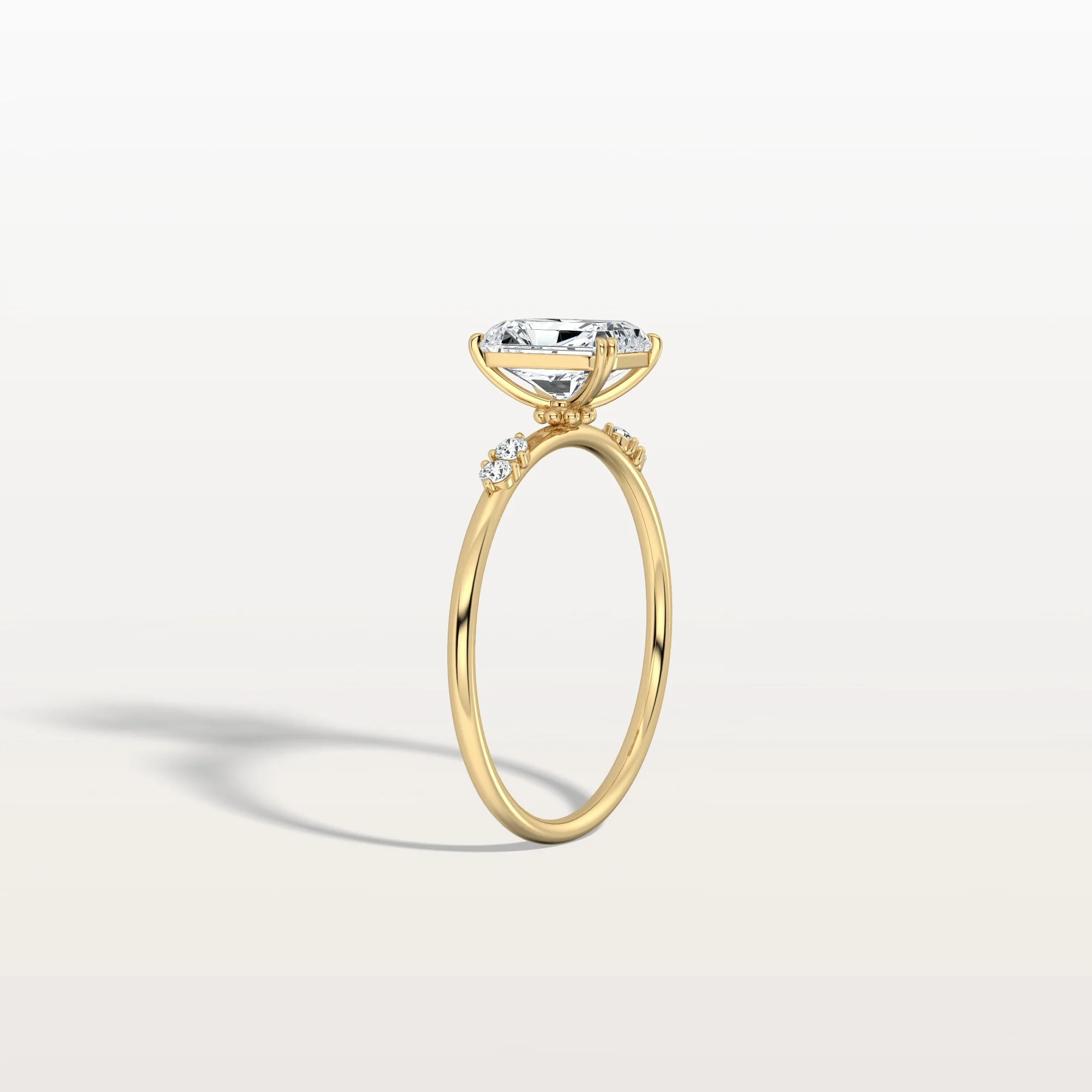 Amelie丨1CT Radiant Cut Lab Diamond Engagement Ring in 14K Solid Gold/Platinum - Image 8