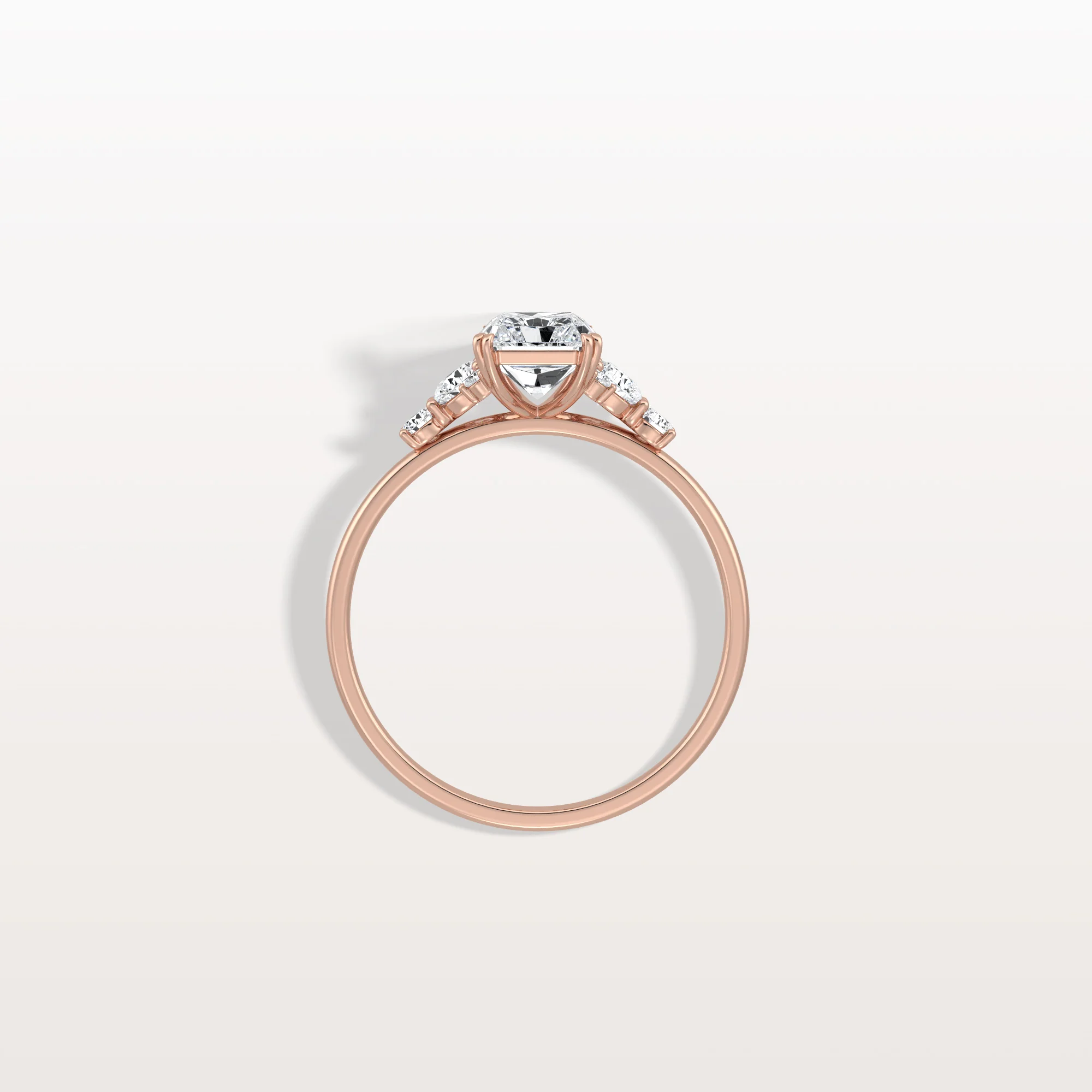 Serene丨1CT Radiant Cut Lab Diamond Side Stone Engagement Ring - Image 22