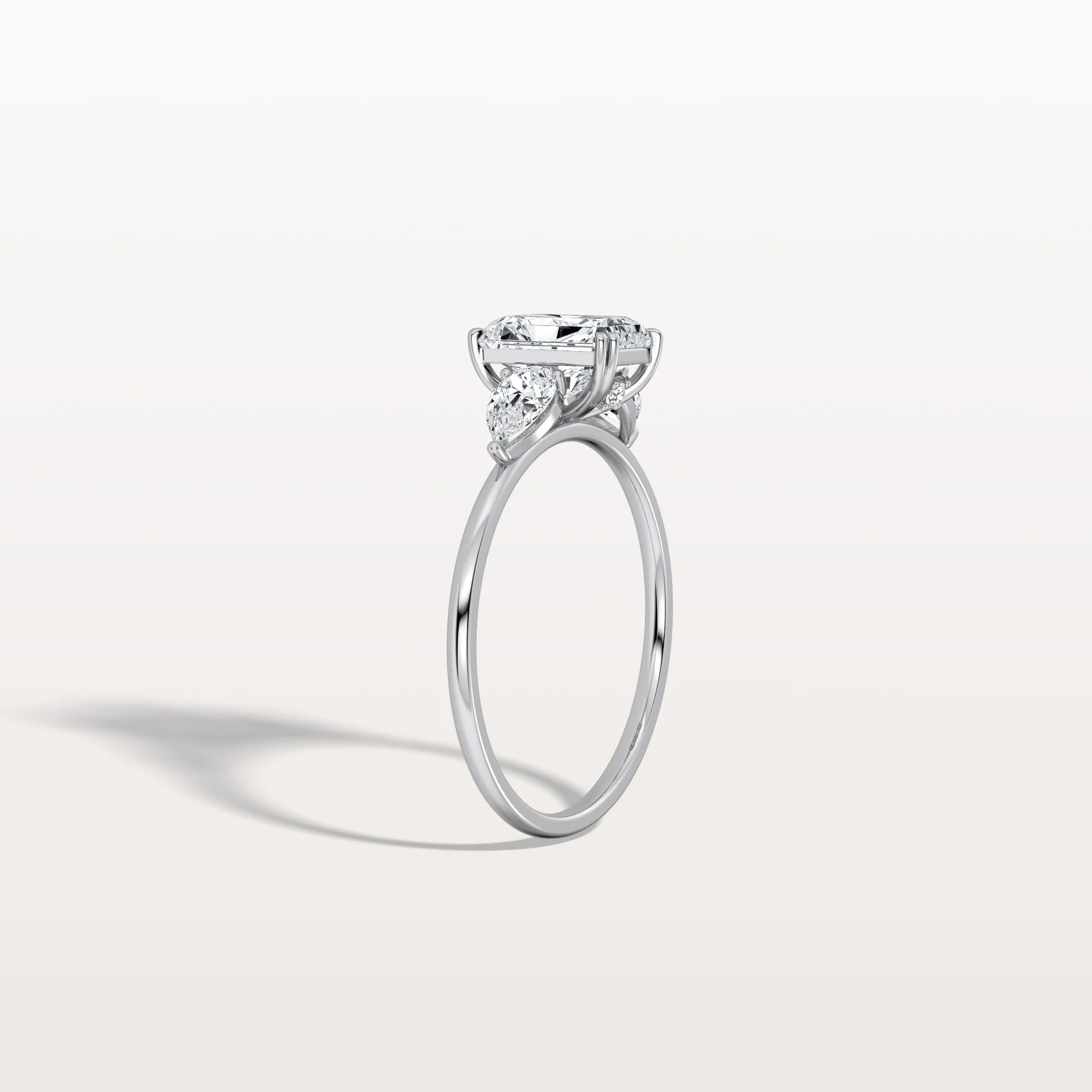 Dahlia丨1CT Radiant Cut Lab Diamond Three Stone Engagement Ring In 14K Solid Gold/Platinum - Image 32