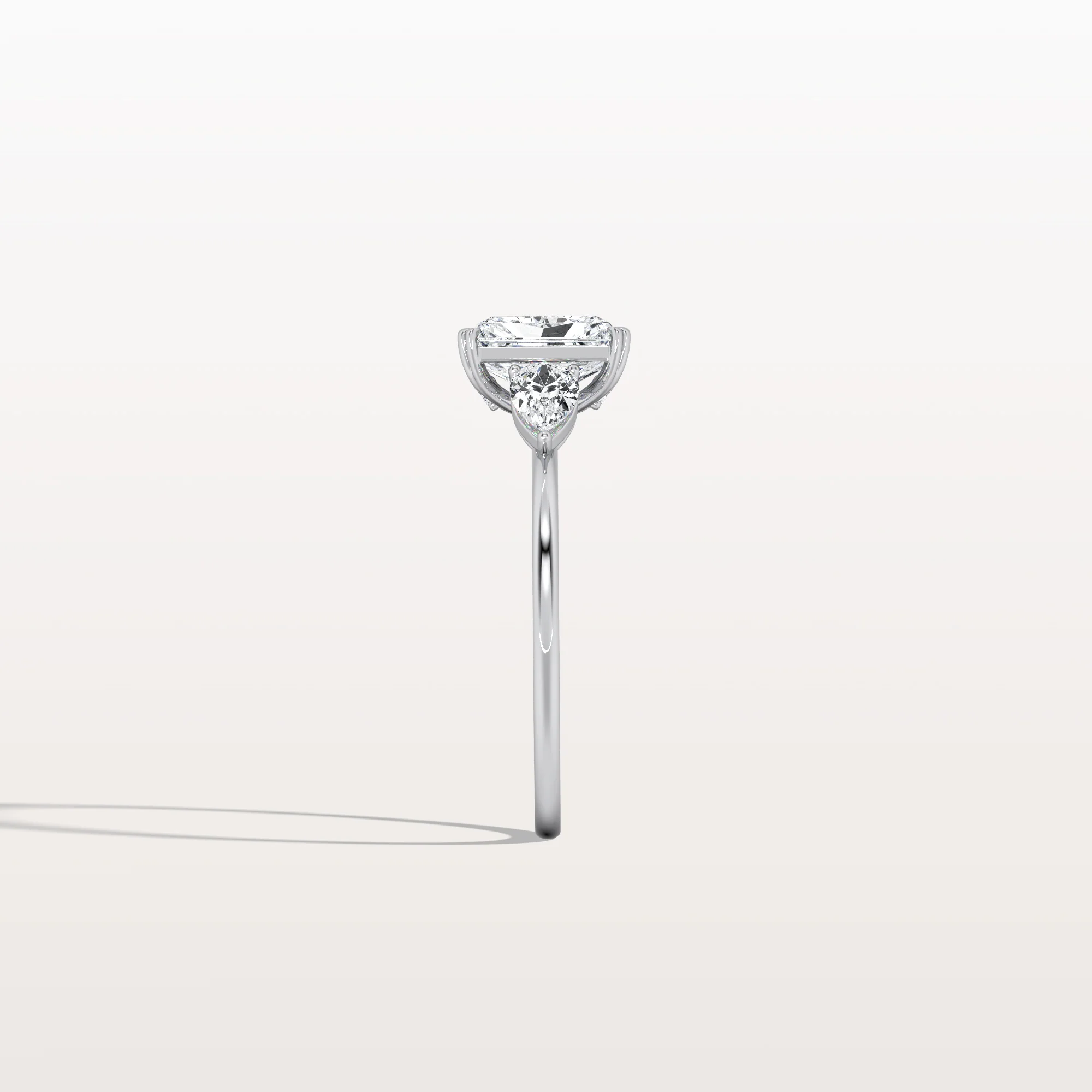 Dahlia丨1CT Radiant Cut Lab Diamond Three Stone Engagement Ring In 14K Solid Gold/Platinum - Image 33