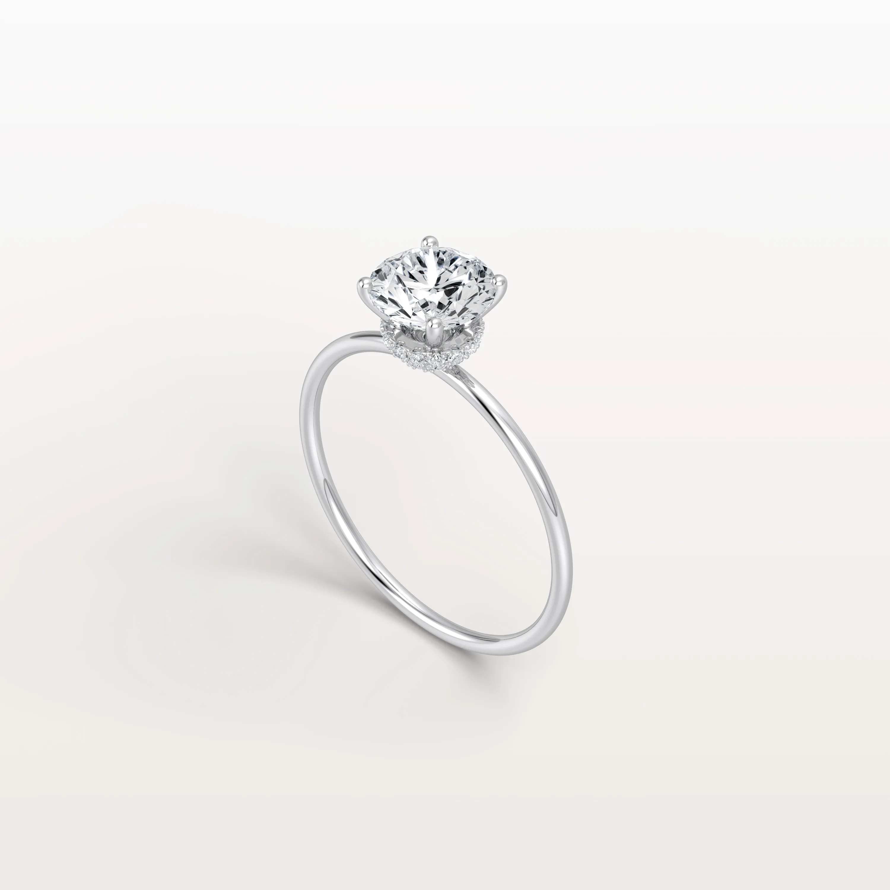 Talia丨1CT Round Lab Grown Diamond Double Hidden Halo Ring - Image 12