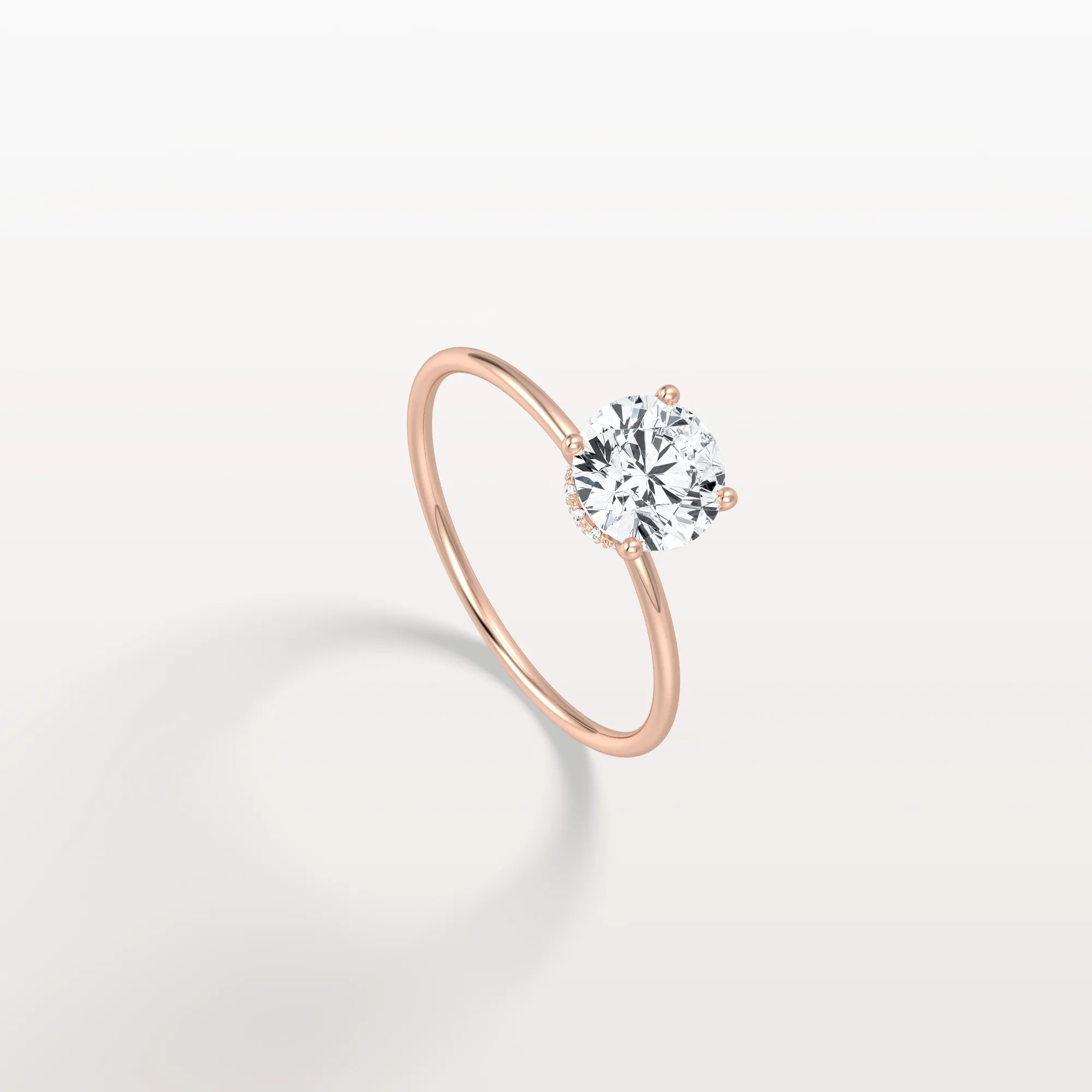 Talia丨1CT Round Lab Grown Diamond Double Hidden Halo Ring - Image 22