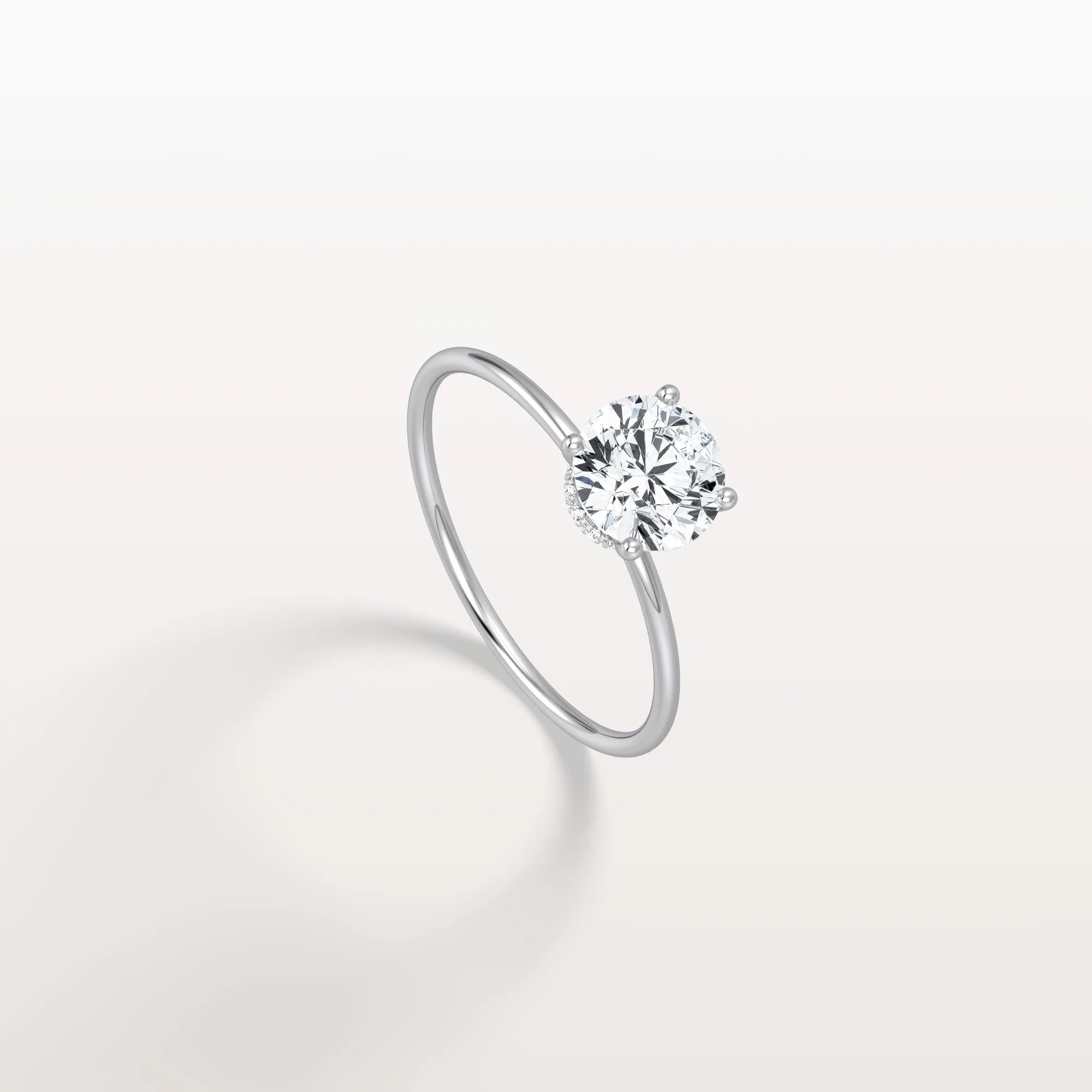 Talia丨1CT Round Lab Grown Diamond Double Hidden Halo Ring - Image 26