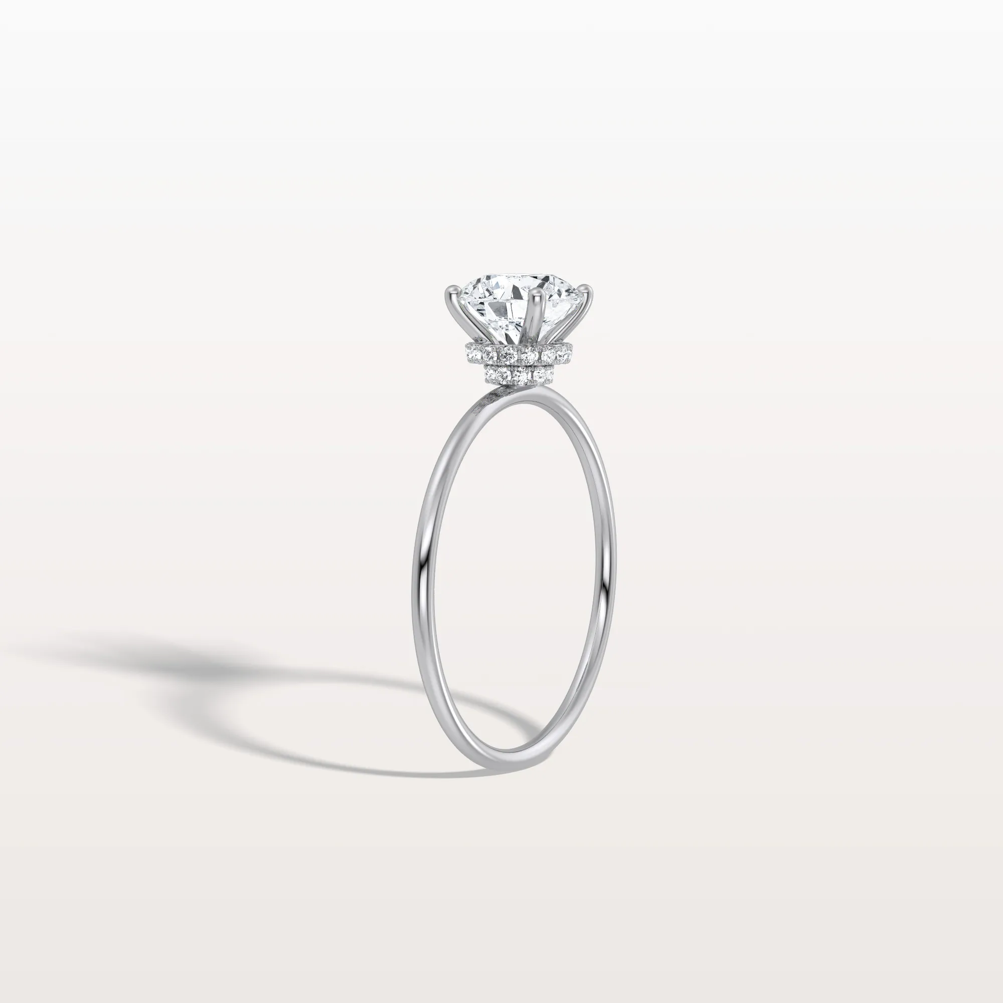 Talia丨1CT Round Lab Grown Diamond Double Hidden Halo Ring - Image 28