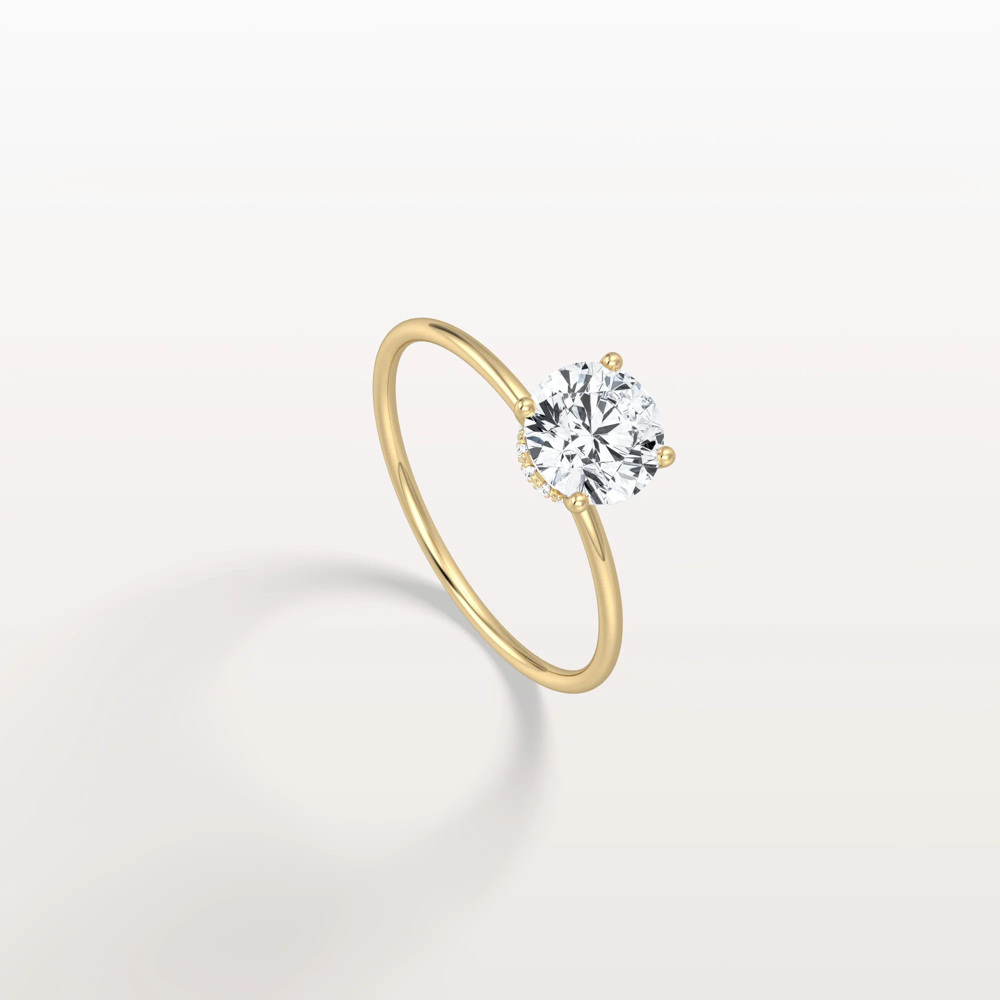 Talia丨1CT Round Lab Grown Diamond Double Hidden Halo Ring - Image 6
