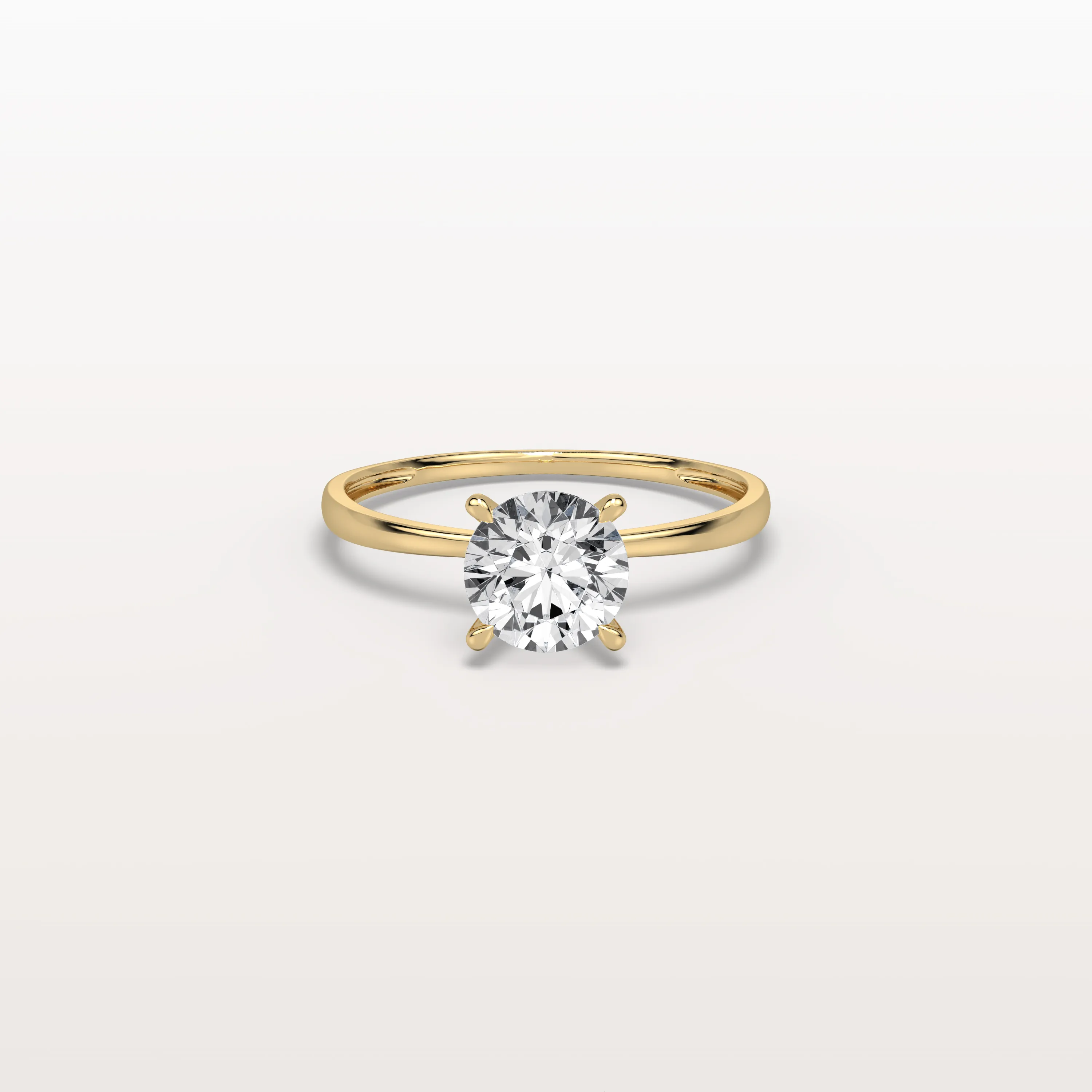 Aria丨1CT Round Lab Grown Diamond Ring In 14K Gold - Image 12