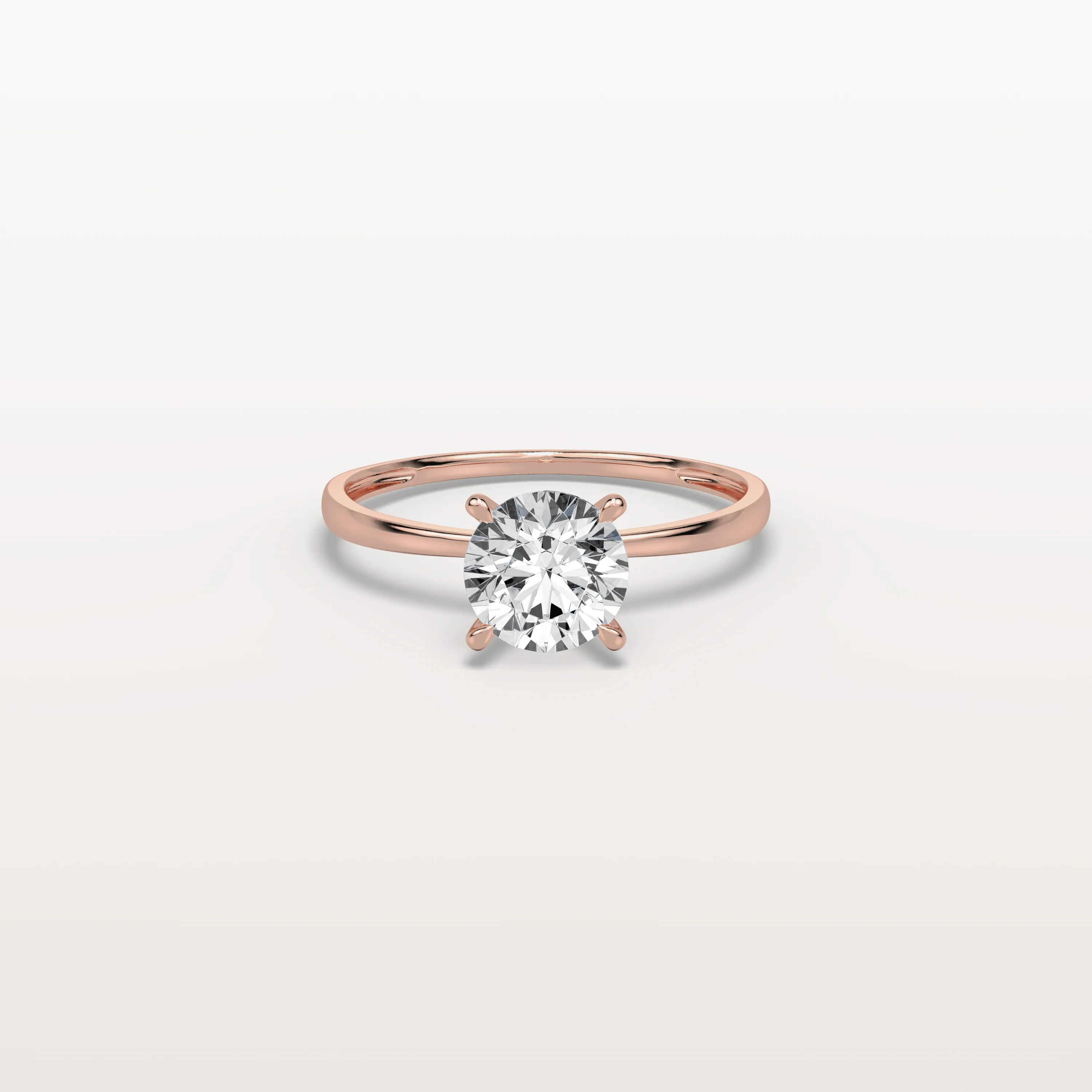 Aria丨1CT Round Lab Grown Diamond Ring In 14K Gold - Image 7