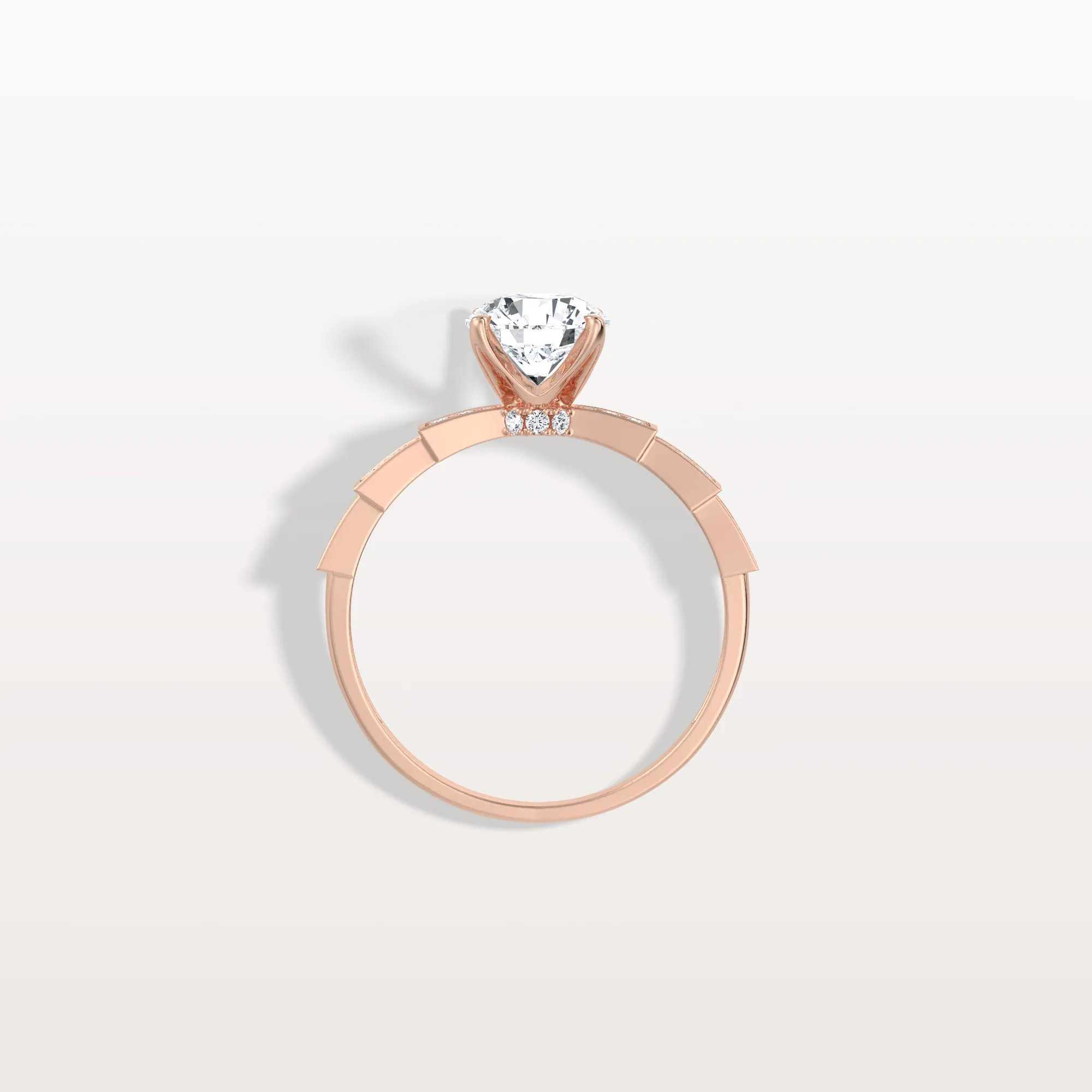 Mira丨1CT Round Solitaire Lab-grown Diamond Channel Set Engagement Ring - Image 20