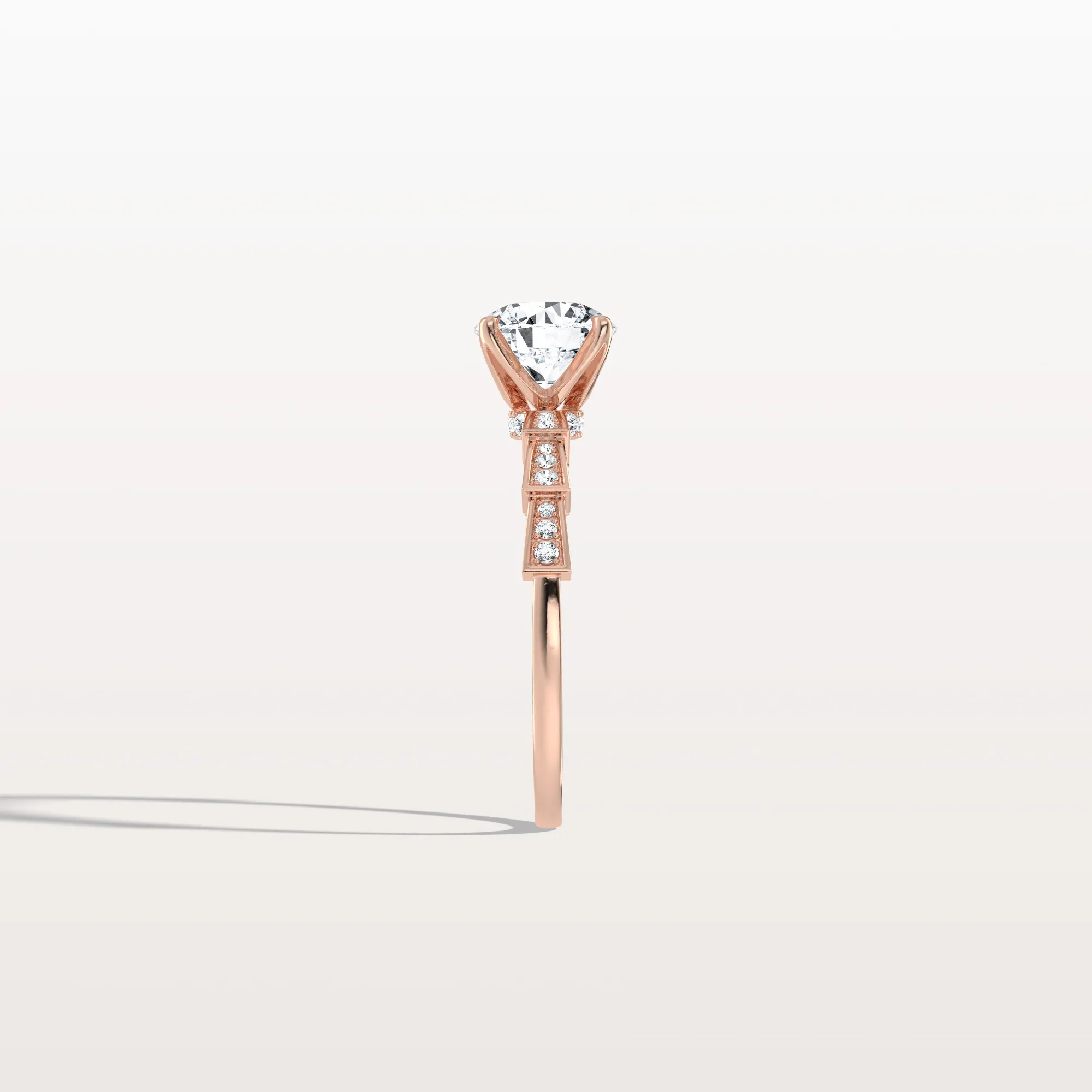 Mira丨1CT Round Solitaire Lab-grown Diamond Channel Set Engagement Ring - Image 22