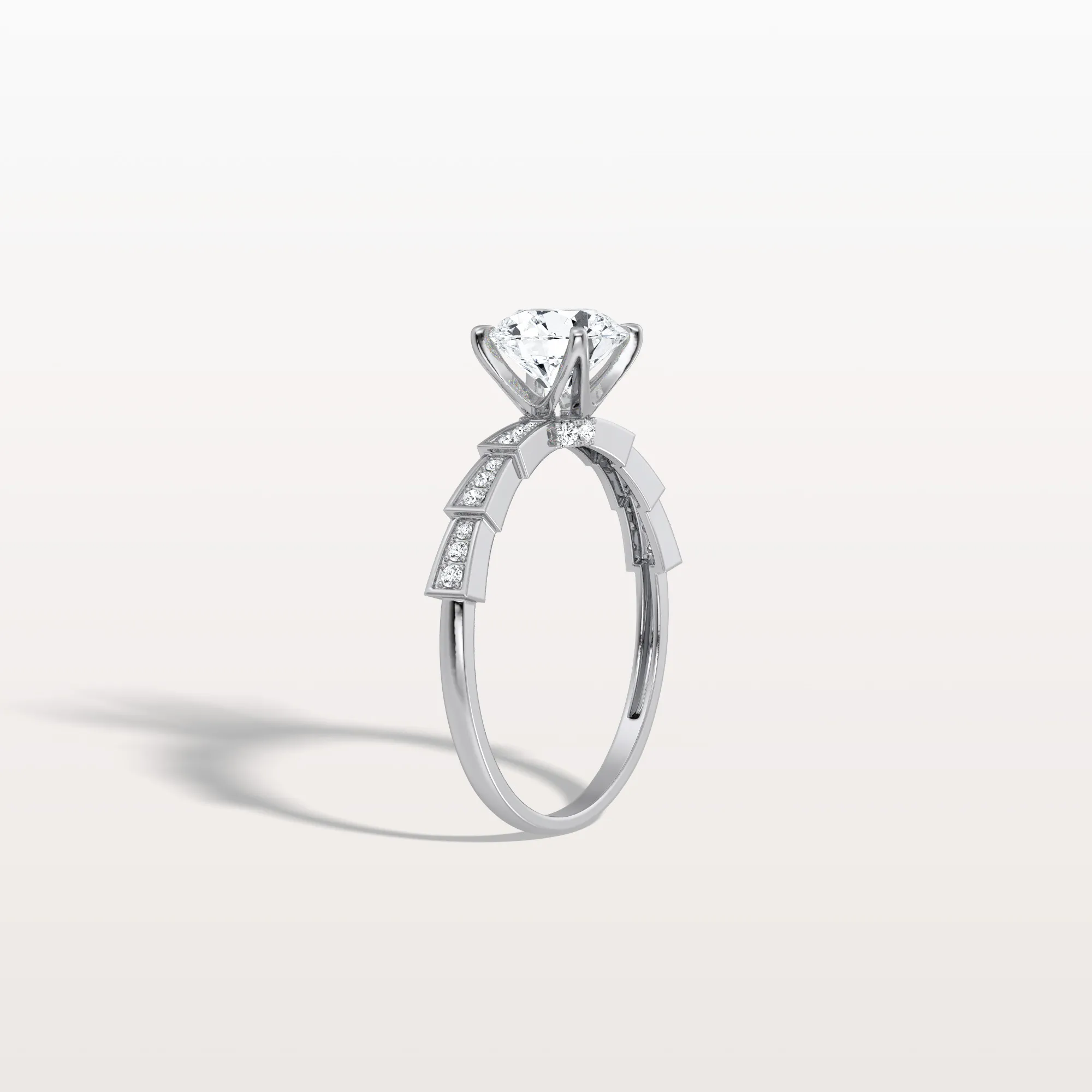 Mira丨1CT Round Solitaire Lab-grown Diamond Channel Set Engagement Ring - Image 28