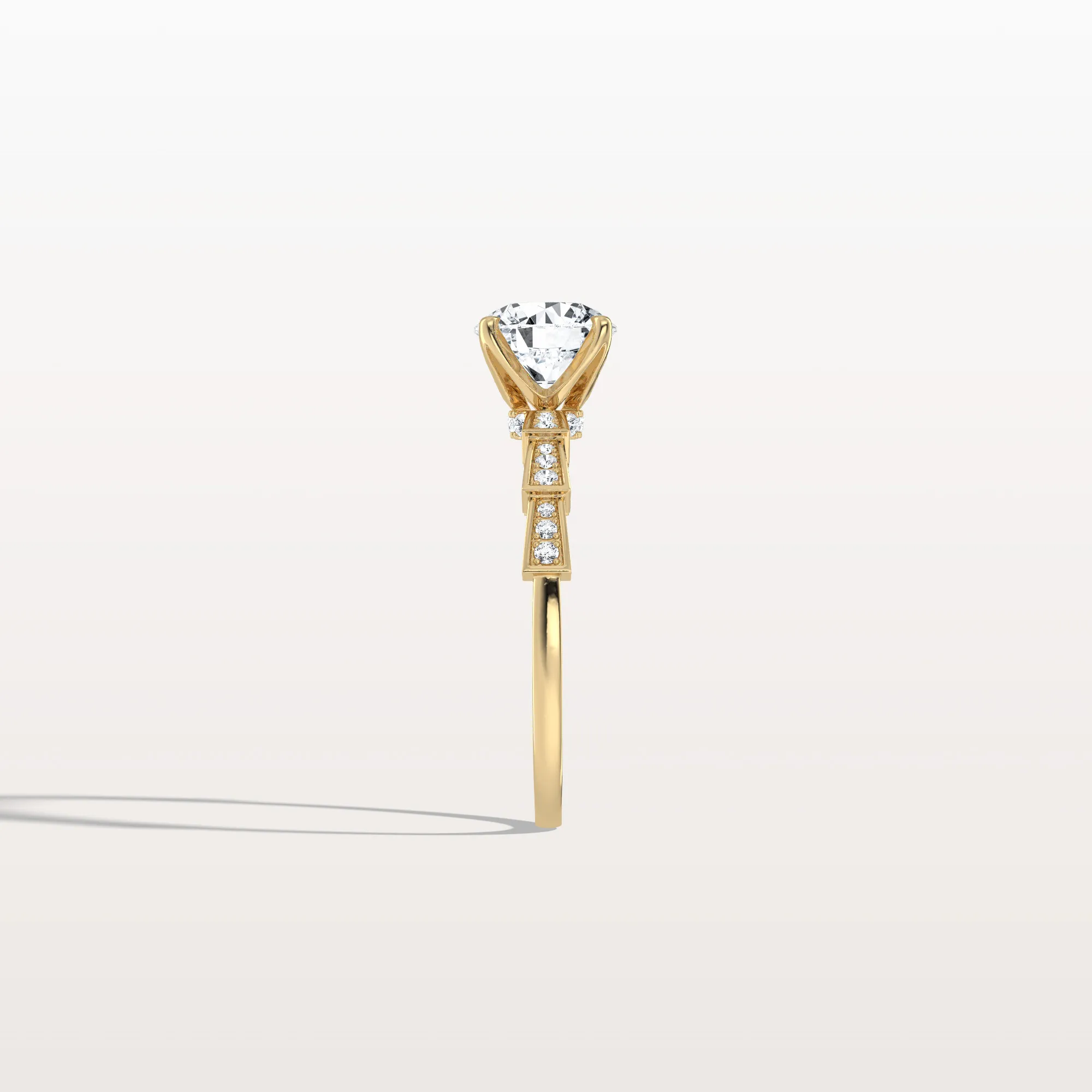 Mira丨1CT Round Solitaire Lab-grown Diamond Channel Set Engagement Ring - Image 7