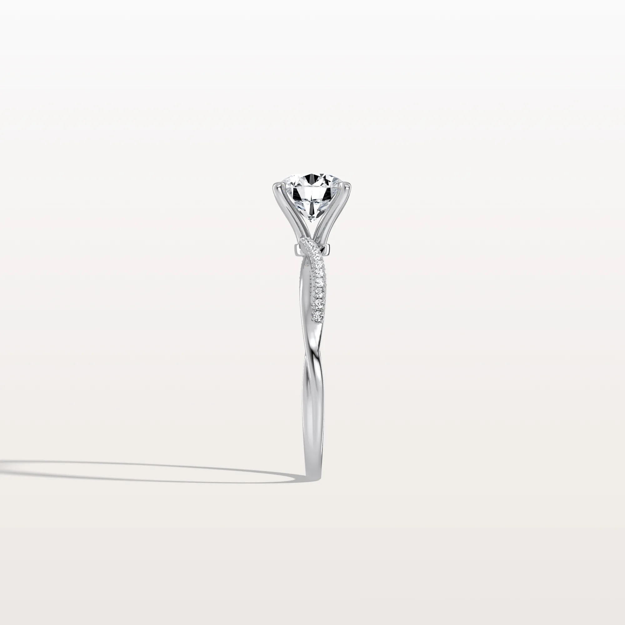 Alina丨1CT Twisted Engagement Ring with Round Lab Grown Diamond - Image 15
