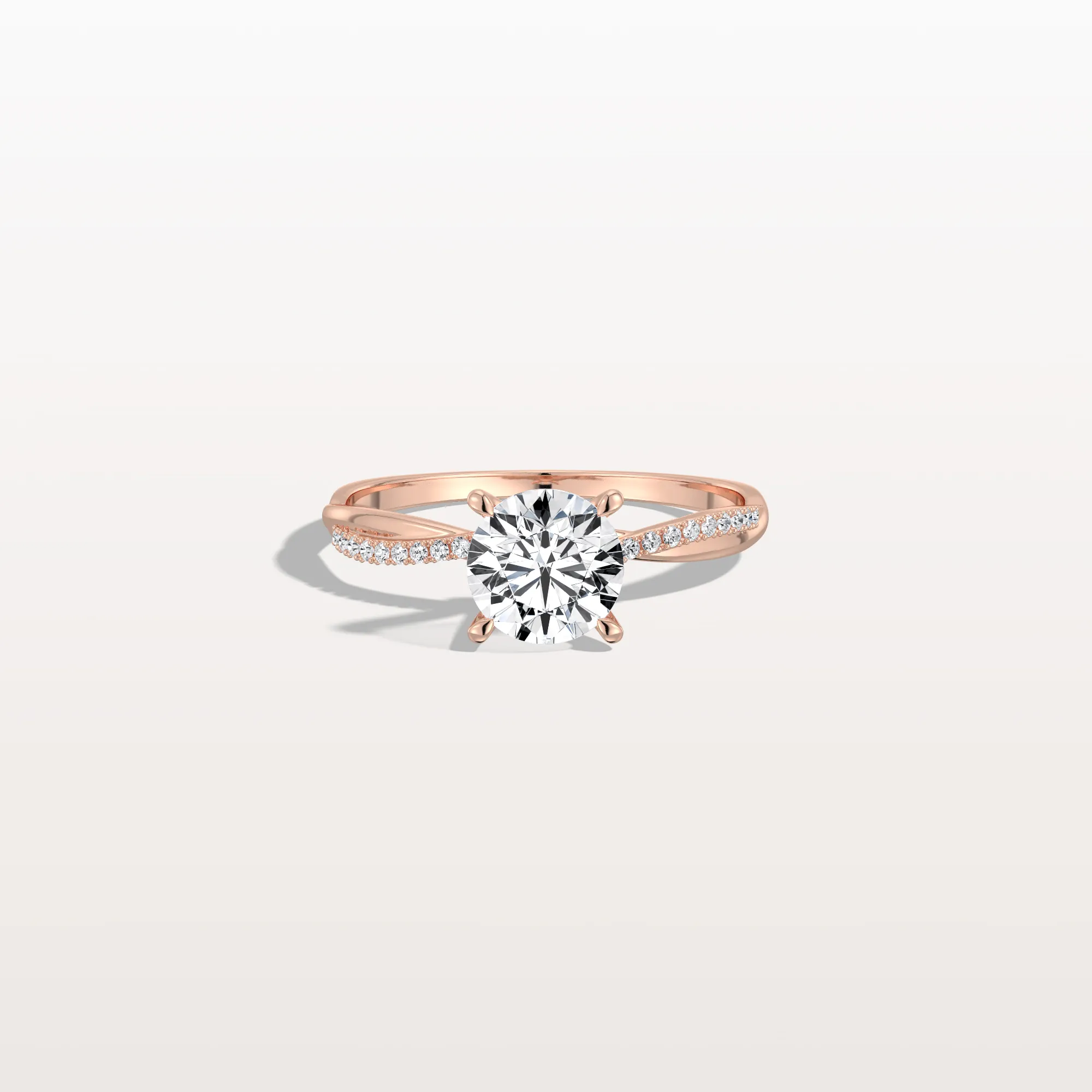 Alina丨1CT Twisted Engagement Ring with Round Lab Grown Diamond - Image 16