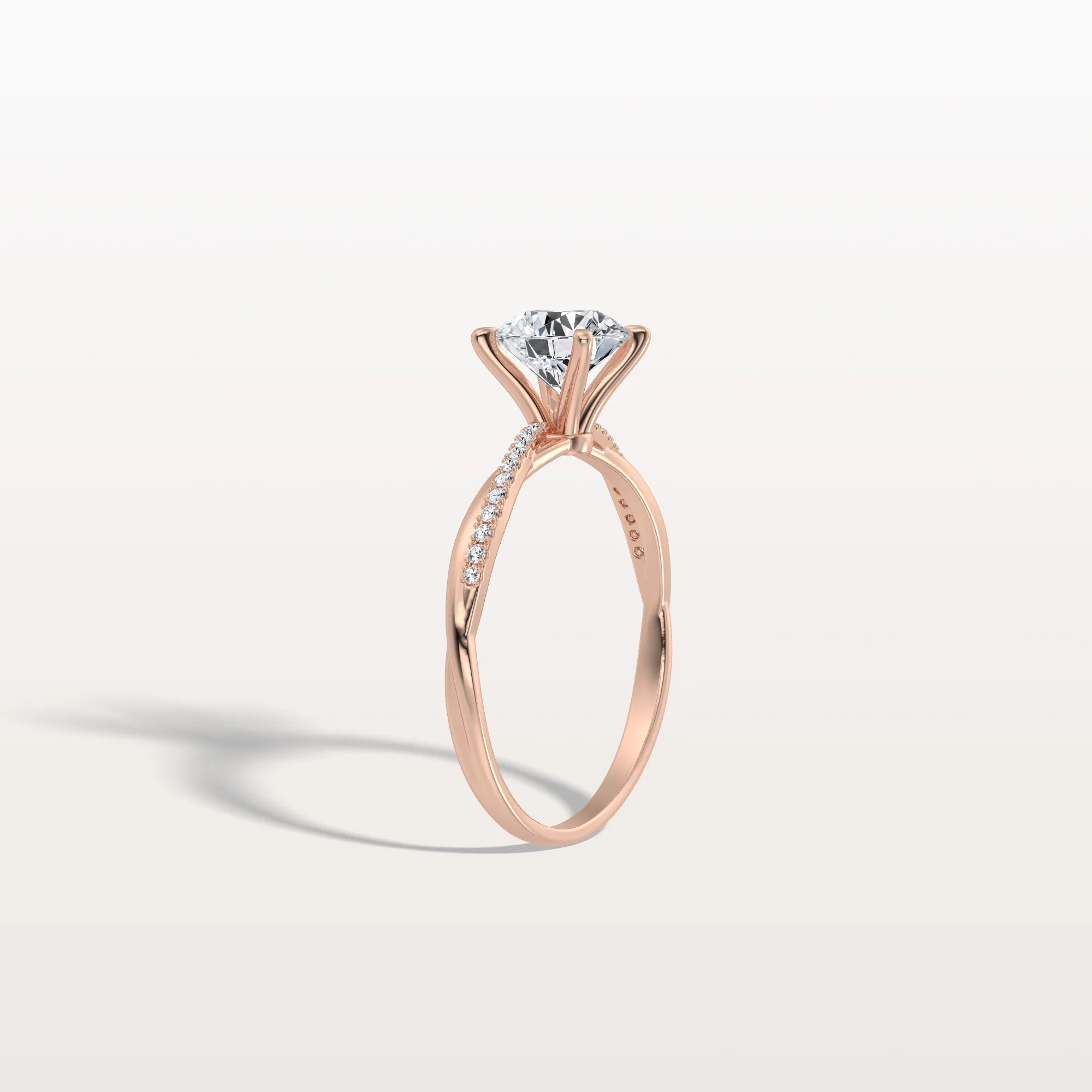 Alina丨1CT Twisted Engagement Ring with Round Lab Grown Diamond - Image 19