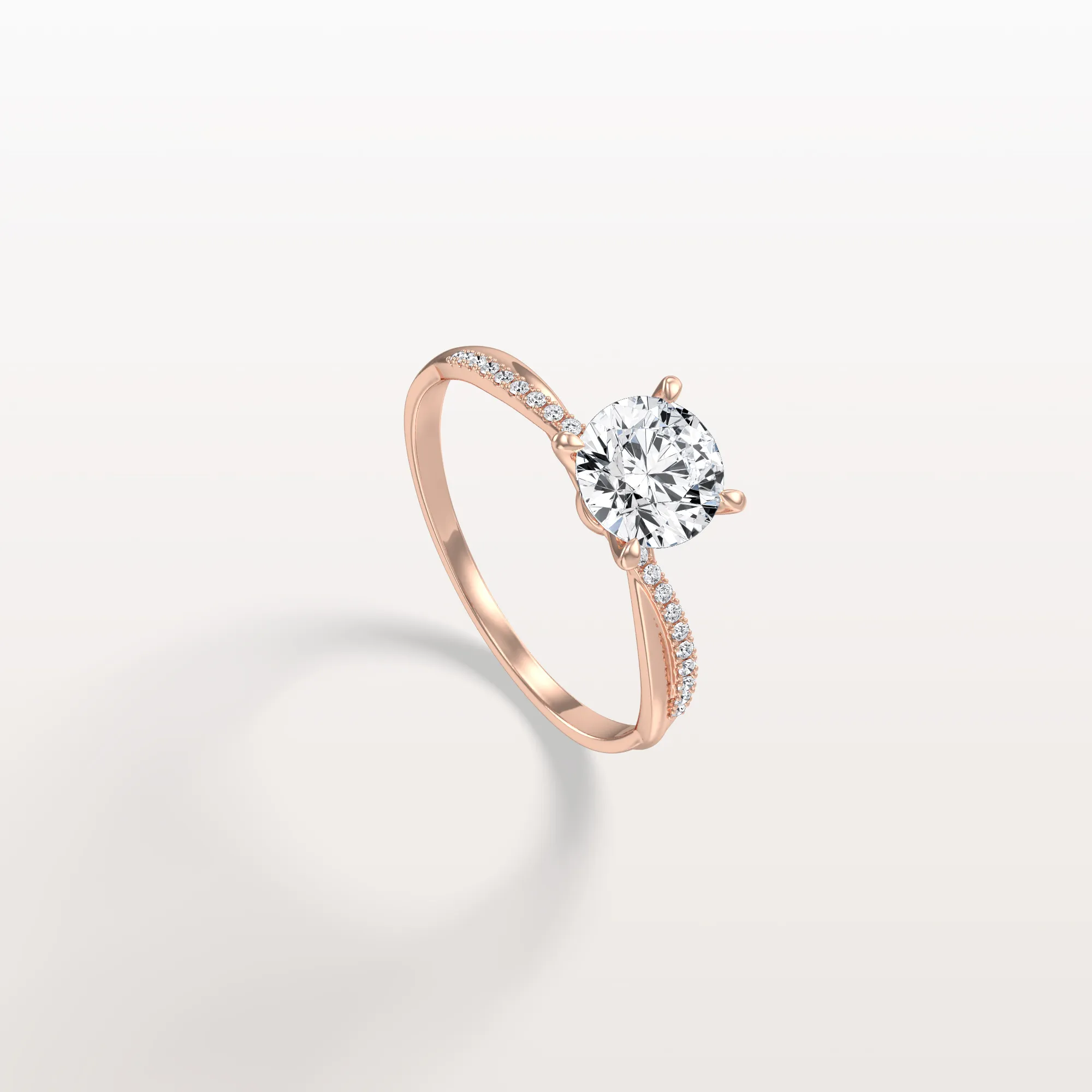 Alina丨1CT Twisted Engagement Ring with Round Lab Grown Diamond - Image 21
