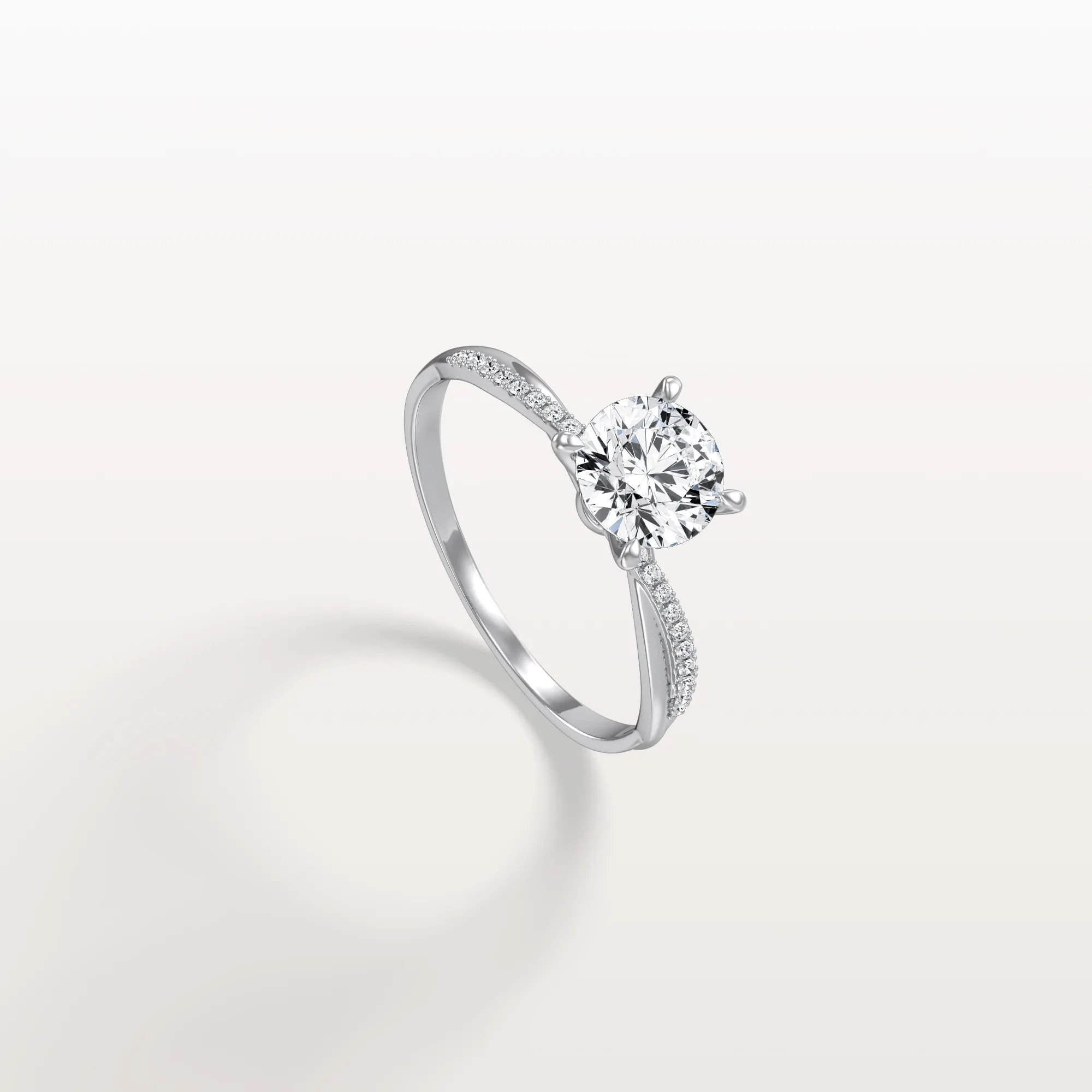 Alina丨1CT Twisted Engagement Ring with Round Lab Grown Diamond - Image 28
