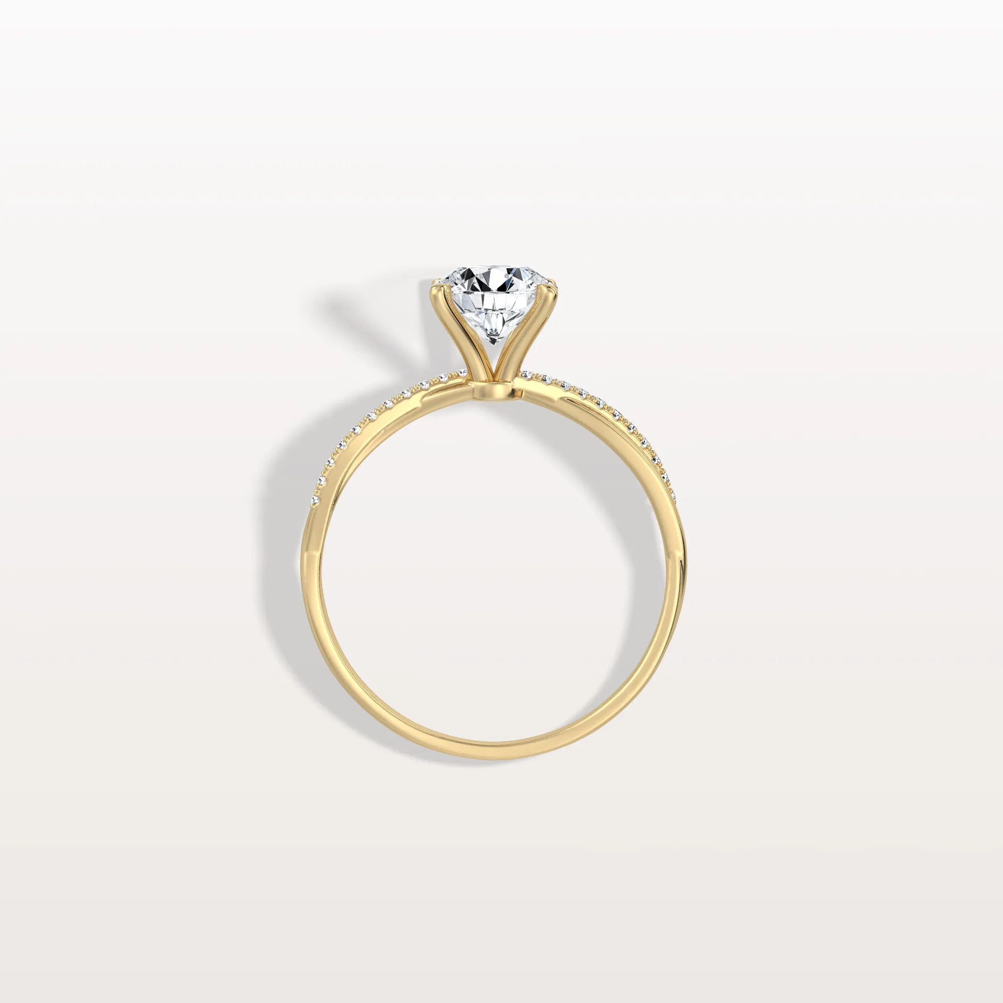 Alina丨1CT Twisted Engagement Ring with Round Lab Grown Diamond - Image 7