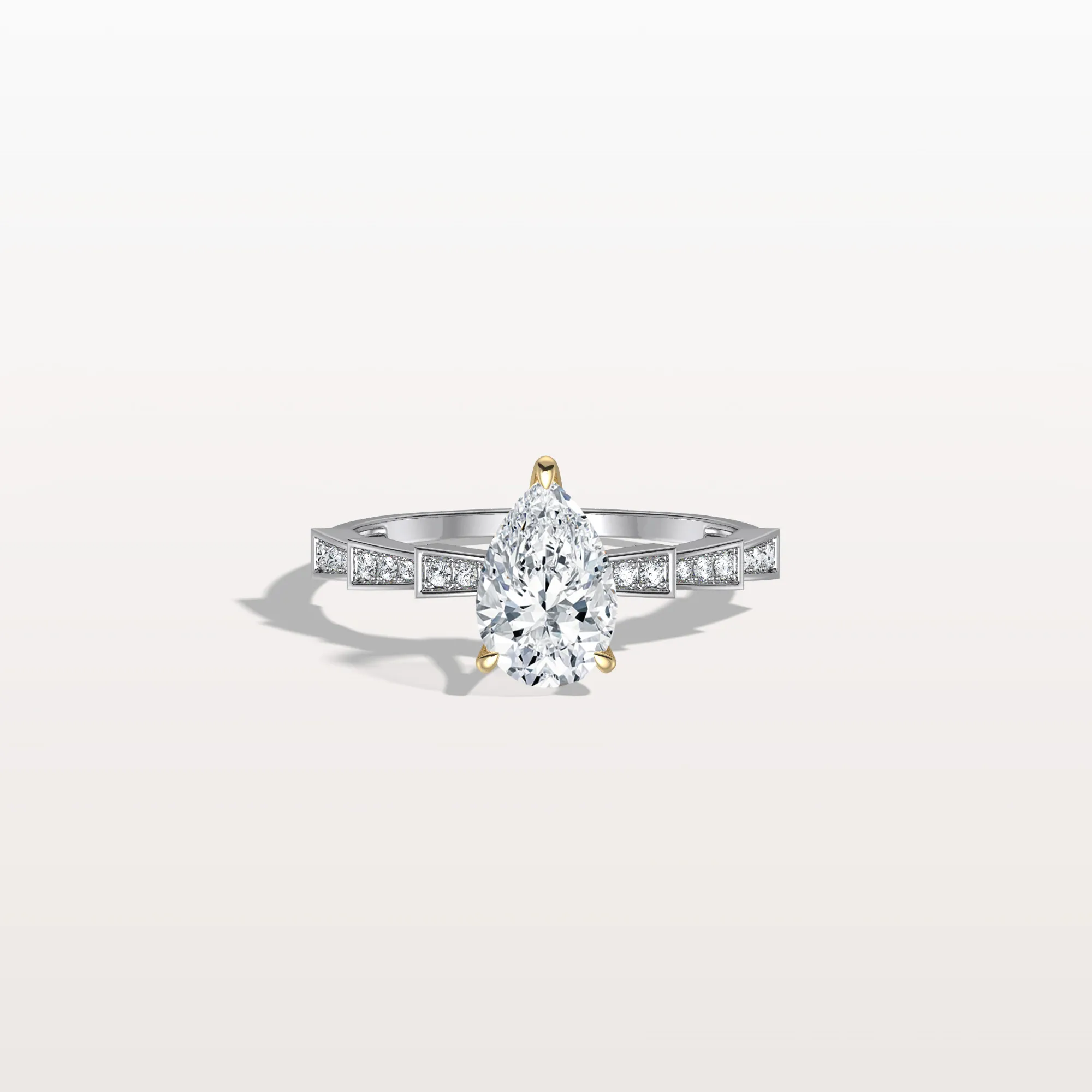 Celeste丨1CT Pear Cut Lab Diamond Hidden Halo Ring-Modern Style - Image 23