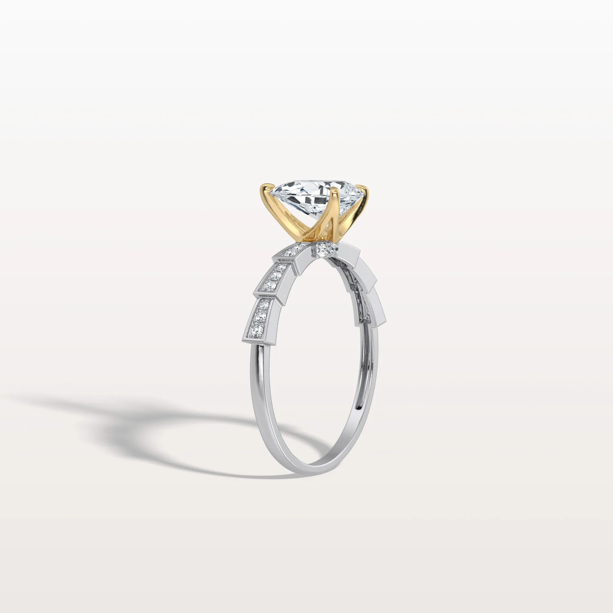 Celeste丨1CT Pear Cut Lab Diamond Hidden Halo Ring-Modern Style - Image 27