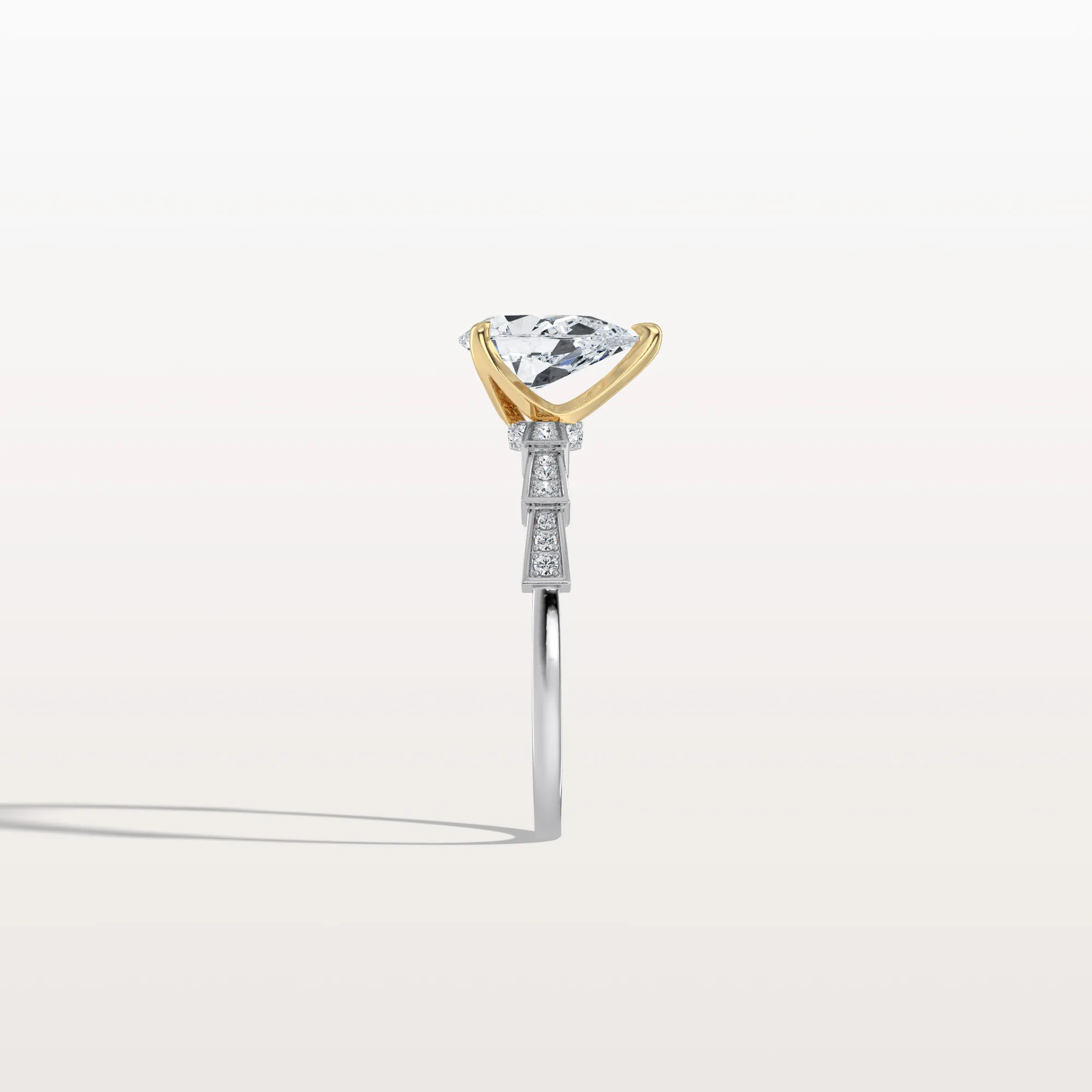 Celeste丨1CT Pear Cut Lab Diamond Hidden Halo Ring-Modern Style - Image 28