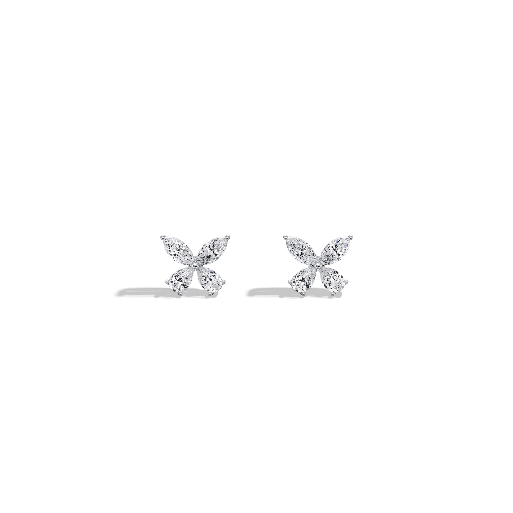 1CTW Lab Grown Diamond Butterfly Stud Earring - Image 19