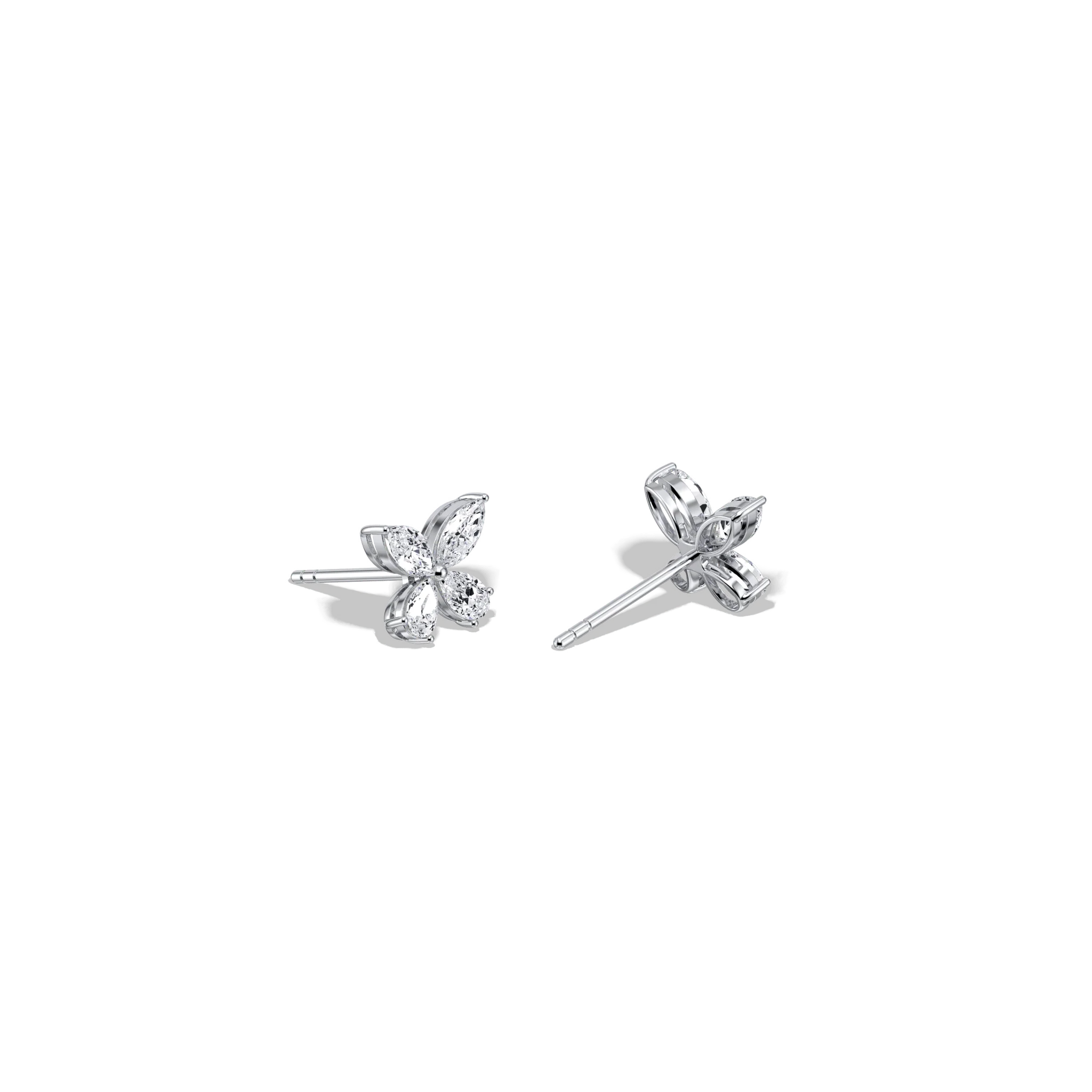 1CTW Lab Grown Diamond Butterfly Stud Earring - Image 23