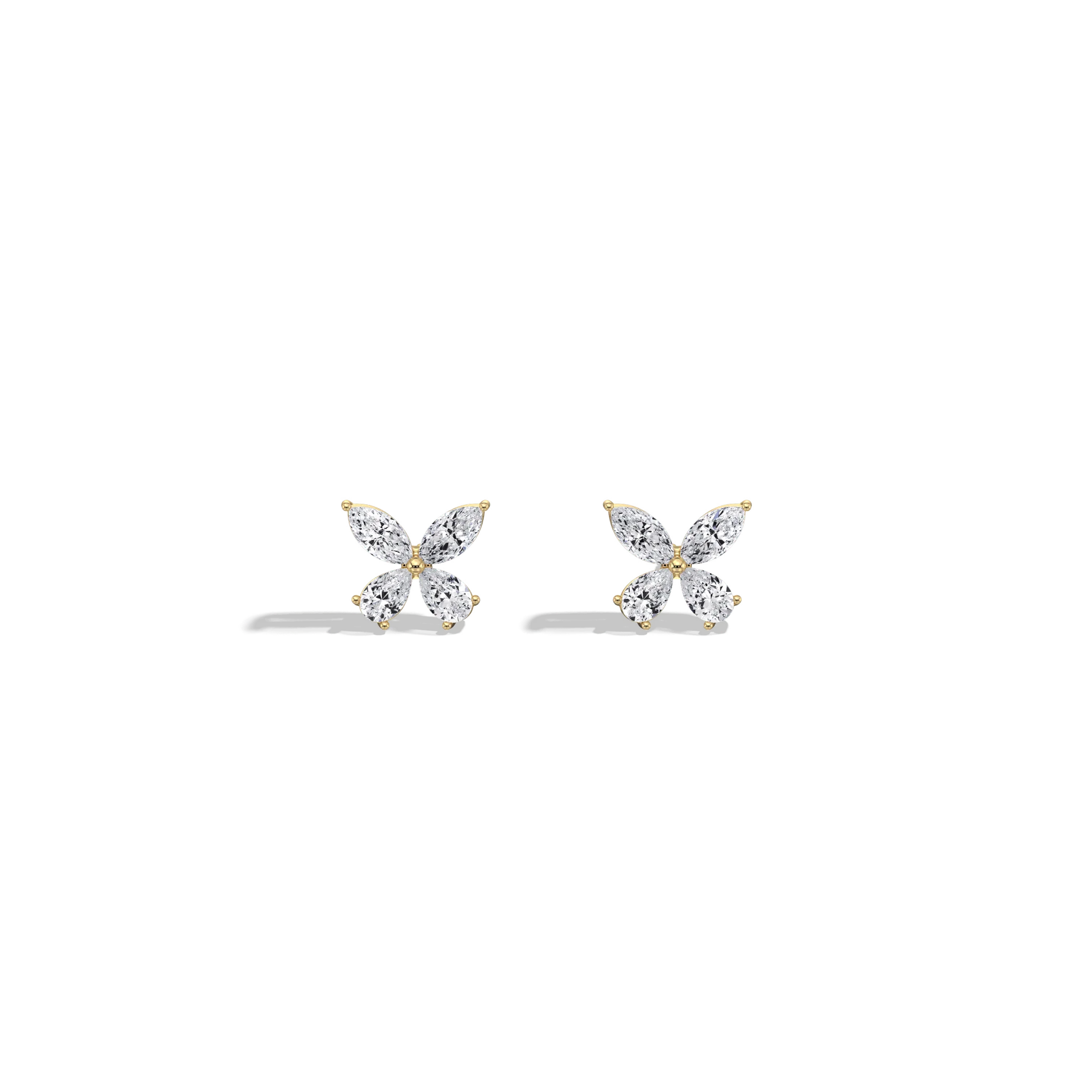 1CTW Lab Grown Diamond Butterfly Stud Earring - Image 8