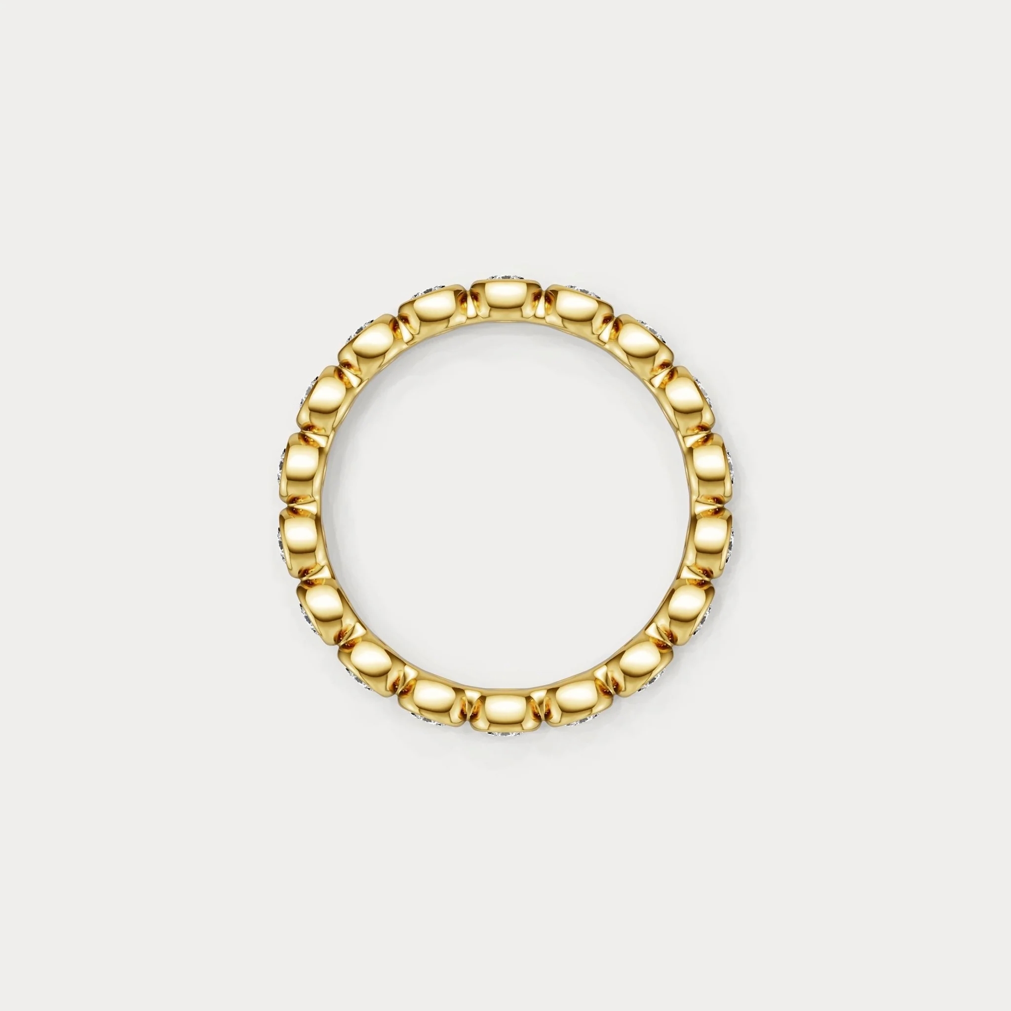 1CTW Round Lab-Grown Diamond Bezel-Set Eternity Band in Sterling Silver - Image 10