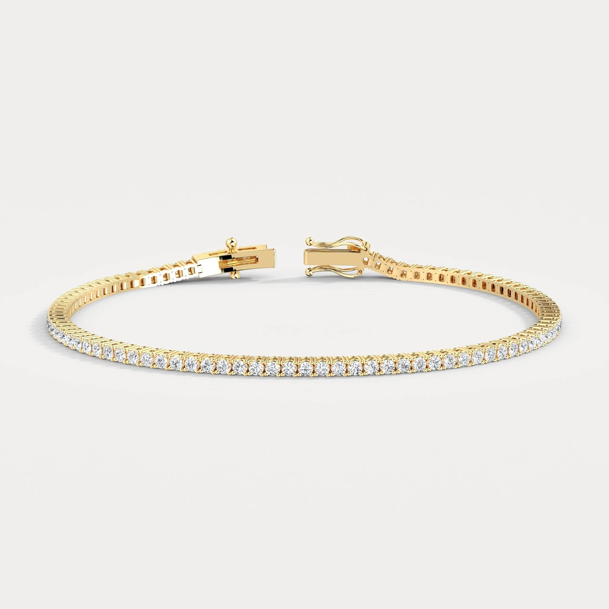 2 CTW Lab-Grown Diamond Tennis Bracelet in 14K Gold/Platinum – Classic & Timeless - Image 8